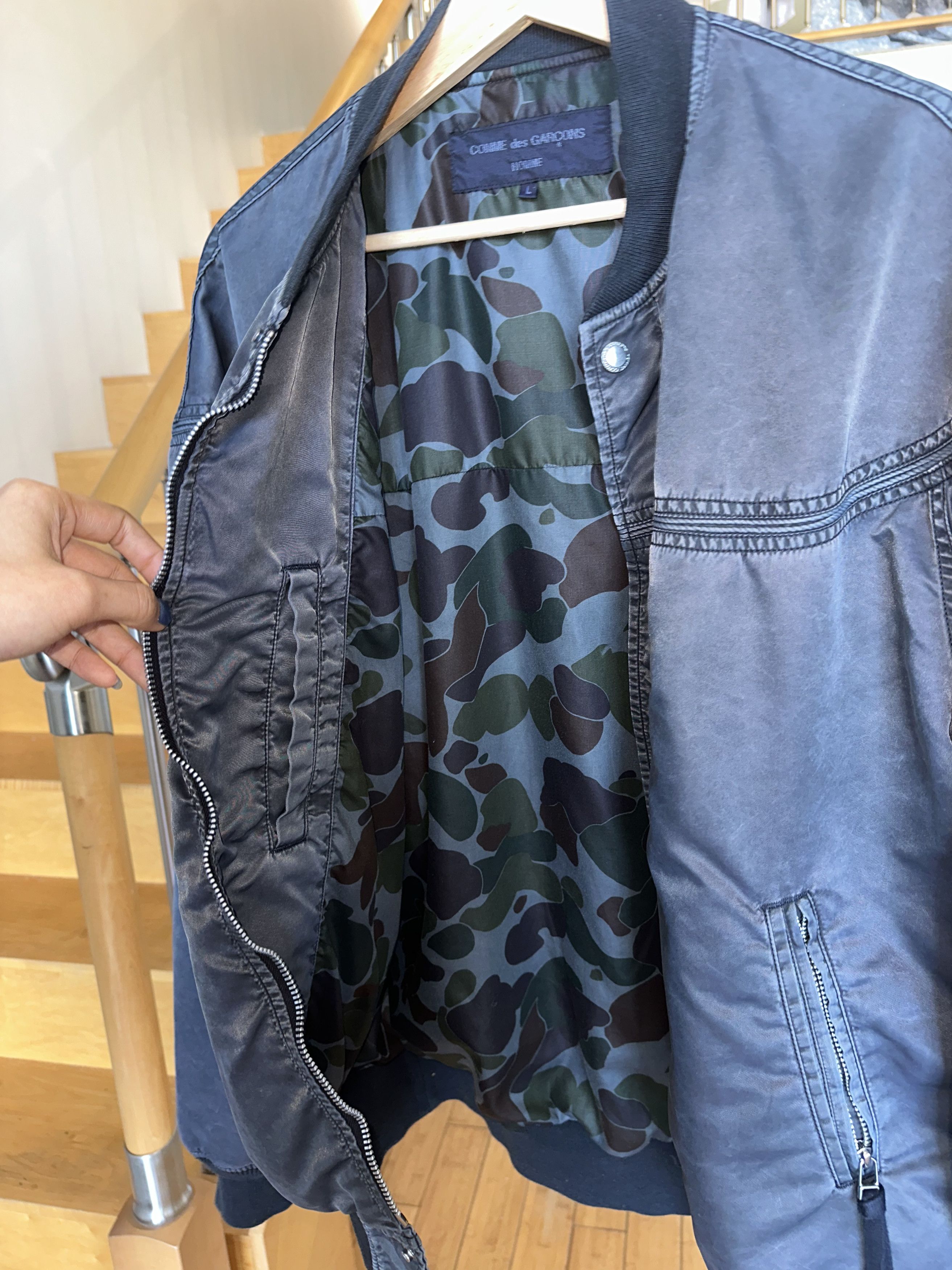 Comme des Garcons COMME des GARÇONS Men's Long-Sleeve Bomber Jacket Size US L / EU 52-54 / 3 - 4 Thumbnail