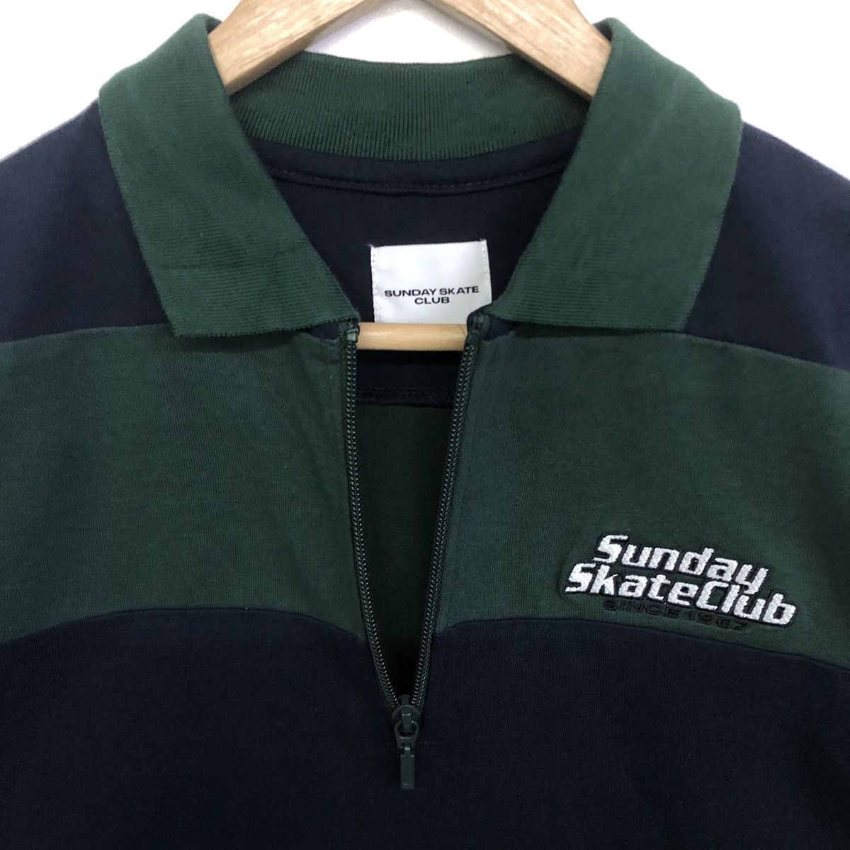 Japanese Brand WEGO SUNDAY SKATE CLUB COLOUR BLOCK OVERSIZE POLO TEE Size US M / EU 48-50 / 2 - 4 Thumbnail