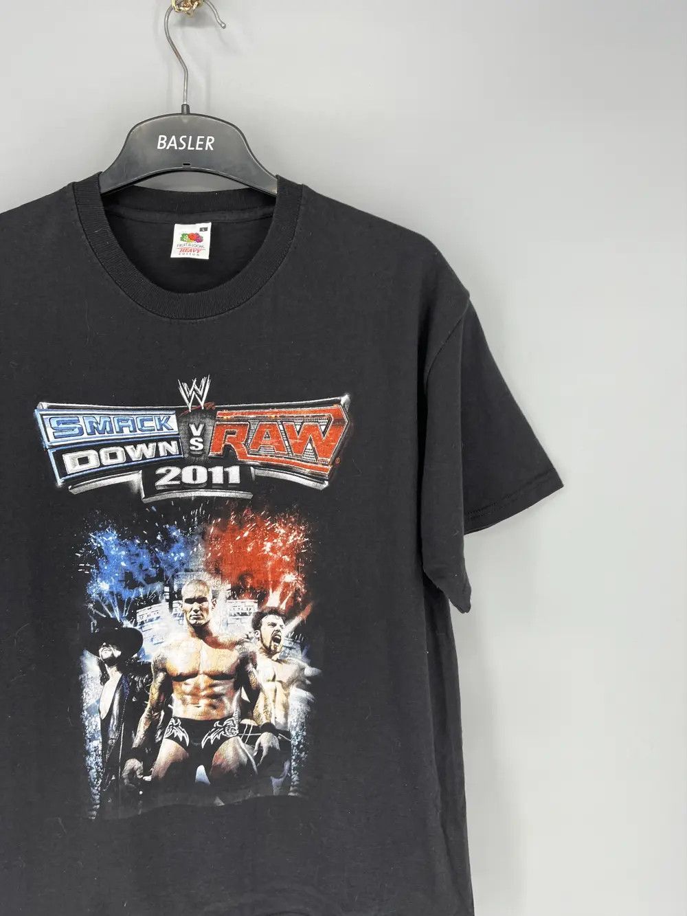 Vintage 2011 Wrestlemania Raw Vs Smack Down Black T-Shirt Size US L / EU 52-54 / 3 - 5 Thumbnail