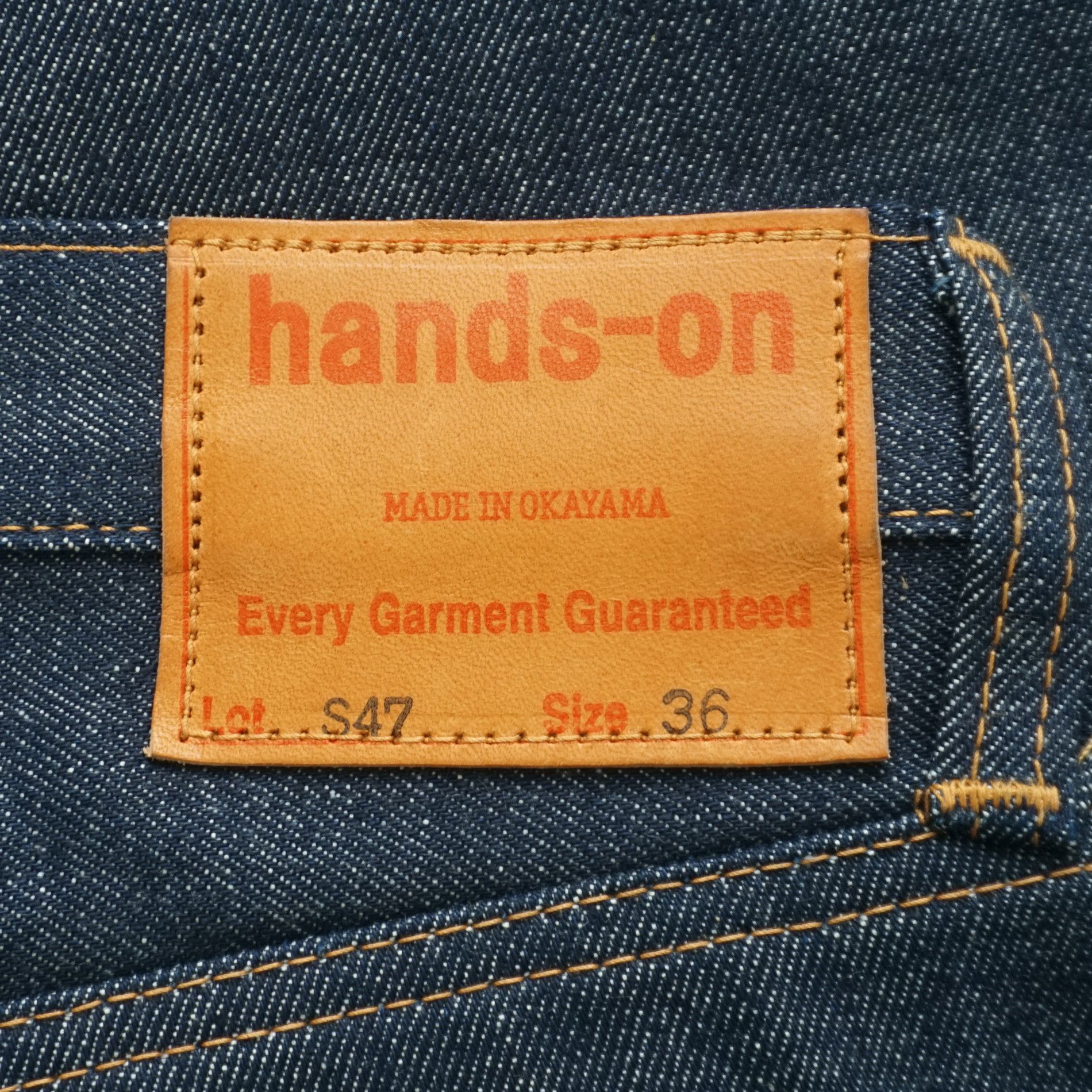 Japanese Brand HANDS-ON S47 W36 x L36 1947-type Hand-crafted Selvedge Jeans Size US 36 / EU 52 - 2 Thumbnail