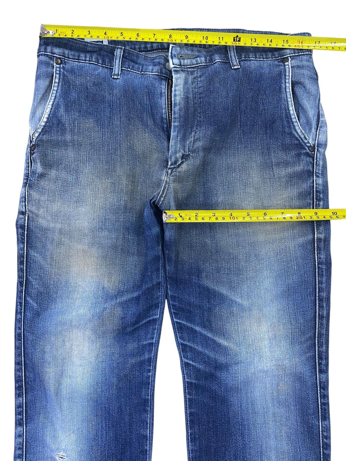 Edwin Vintage Edwin Whiskers Faded Blue Wash Style Loose Jeans Size US 33 - 5 Thumbnail