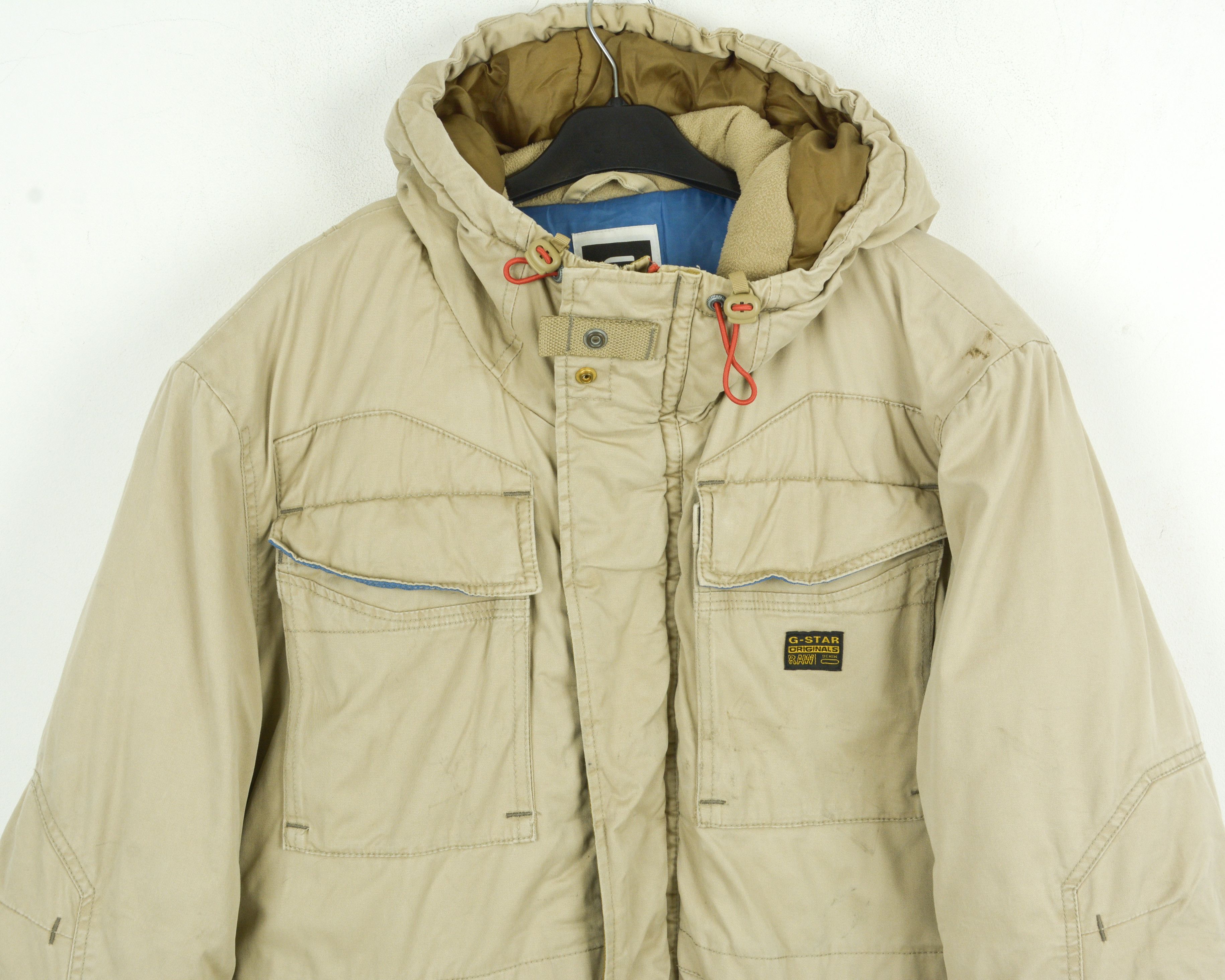 G-Star Men's Field Hooded Parka XL Jacket Coat Insulated Beige Size US XL / EU 56 / 4 - 2 Thumbnail