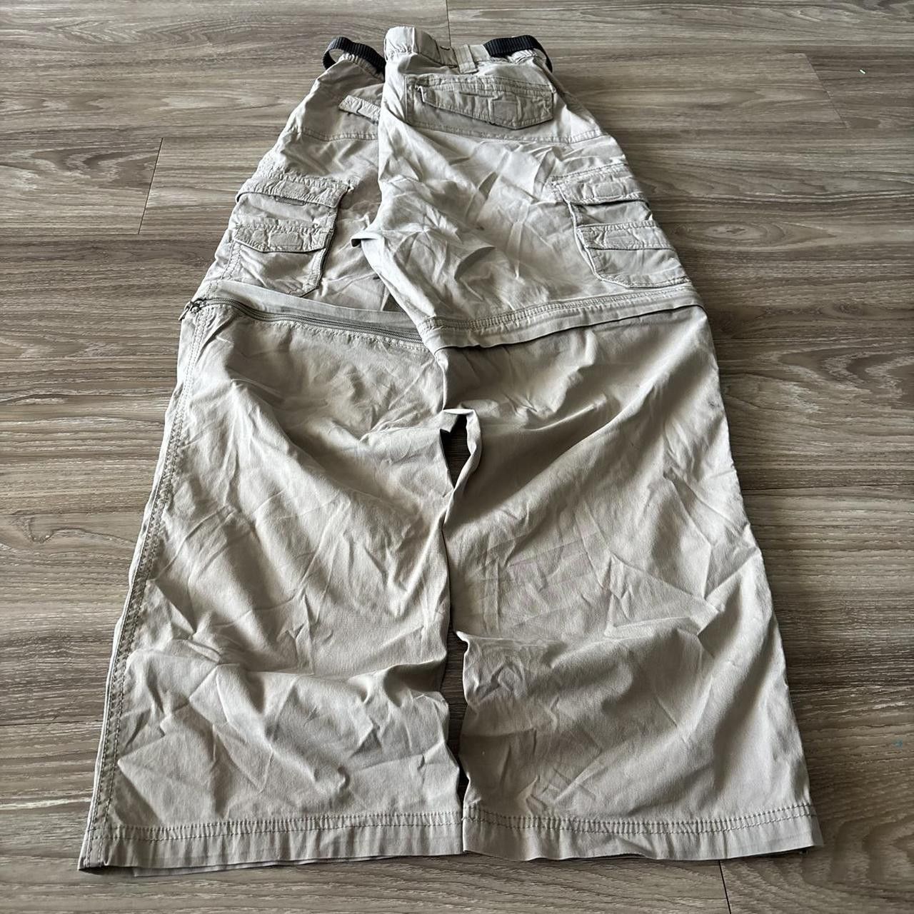 Vintage Crazy Vintage Y2K/2000s Khaki Cream Streetwear Workwear Utility Cargo Pants/Shorts! 34x30 Size US 34 / EU 50 - 4 Thumbnail