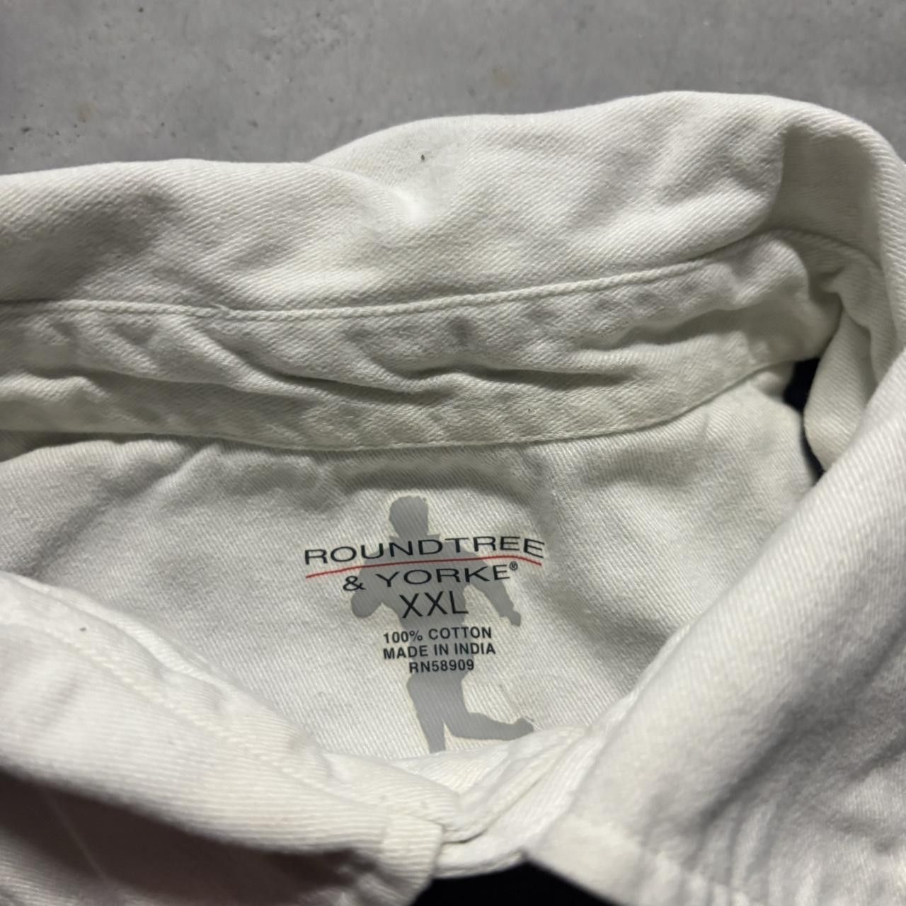 Japanese Brand × Vintage Crazy Vintage Y2K/2000s Grunge Grey Striped Skater Polo Rugby Longsleeve Shirt! Size US XL / EU 56 / 4 - 4 Thumbnail