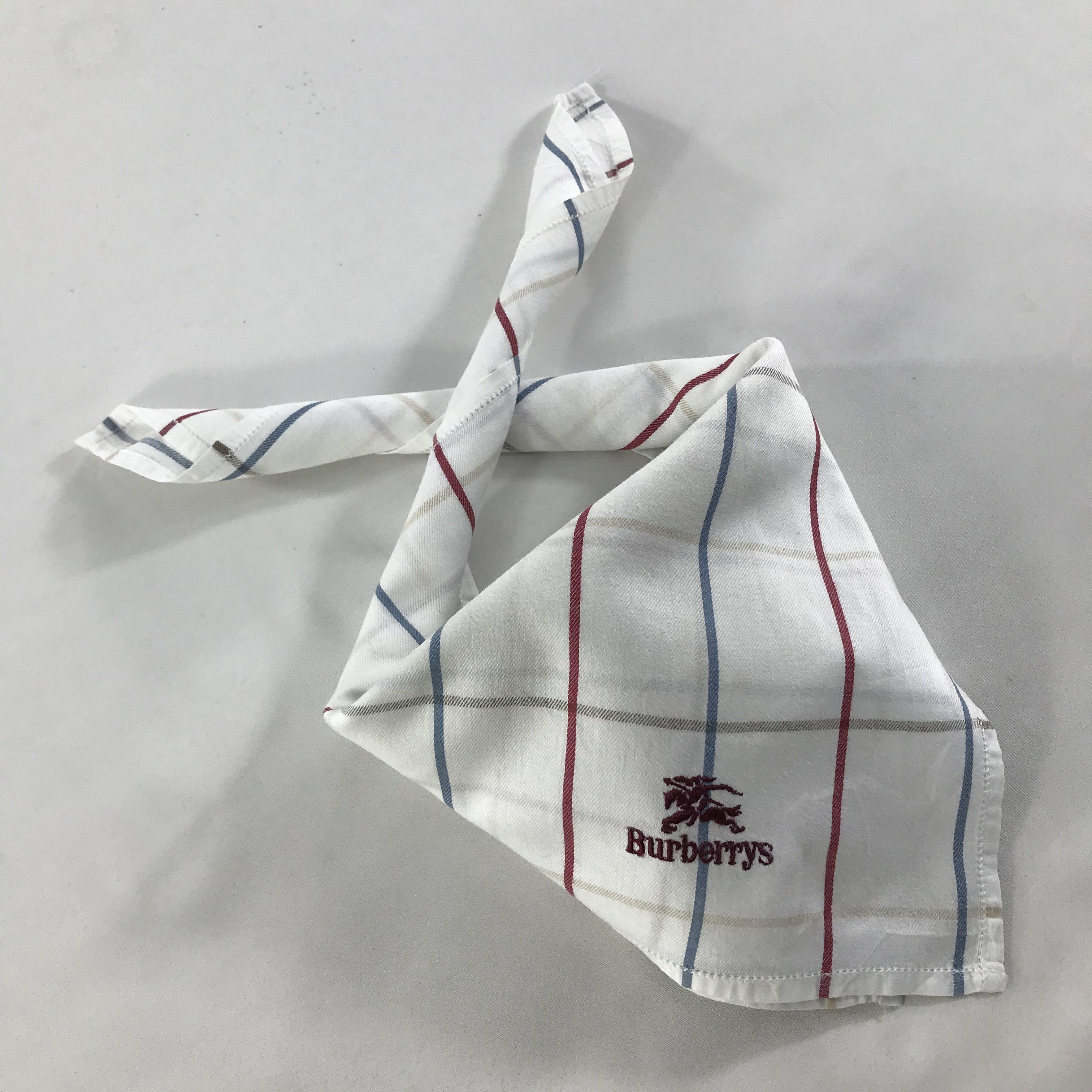 Burberry × Vintage Burberry Bandana / Handkerchief / Neckerchief - S1271 Size ONE SIZE - 4 Thumbnail