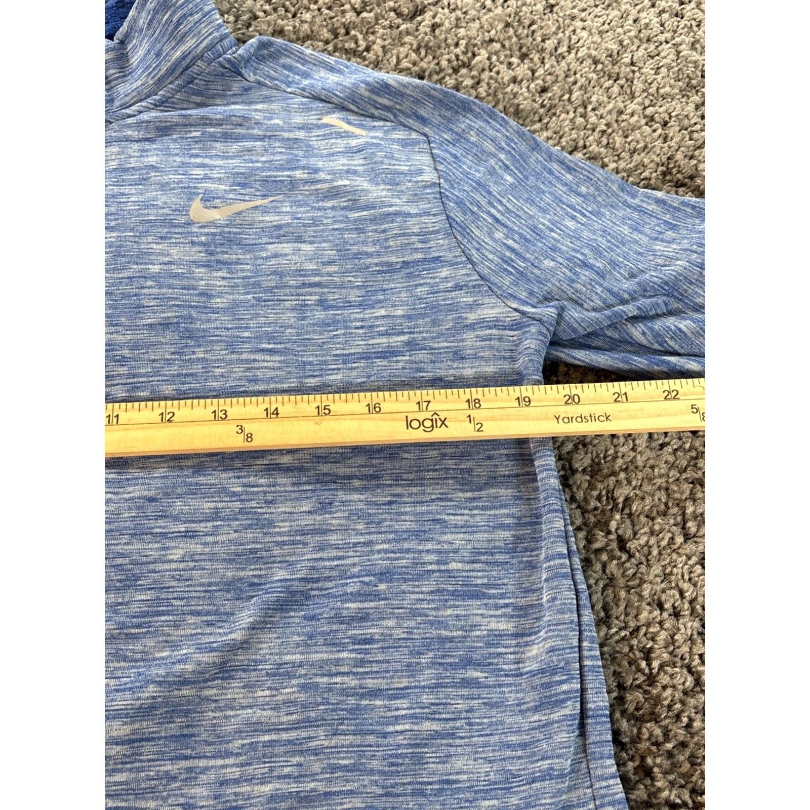 Nike Nike Running Therma-Sphere Jacket Mens L Blue 1/4 Zip Reflective Breathable All Seasons Sports Running Jacket Mens Size US L / EU 52-54 / 3 - 3 Thumbnail