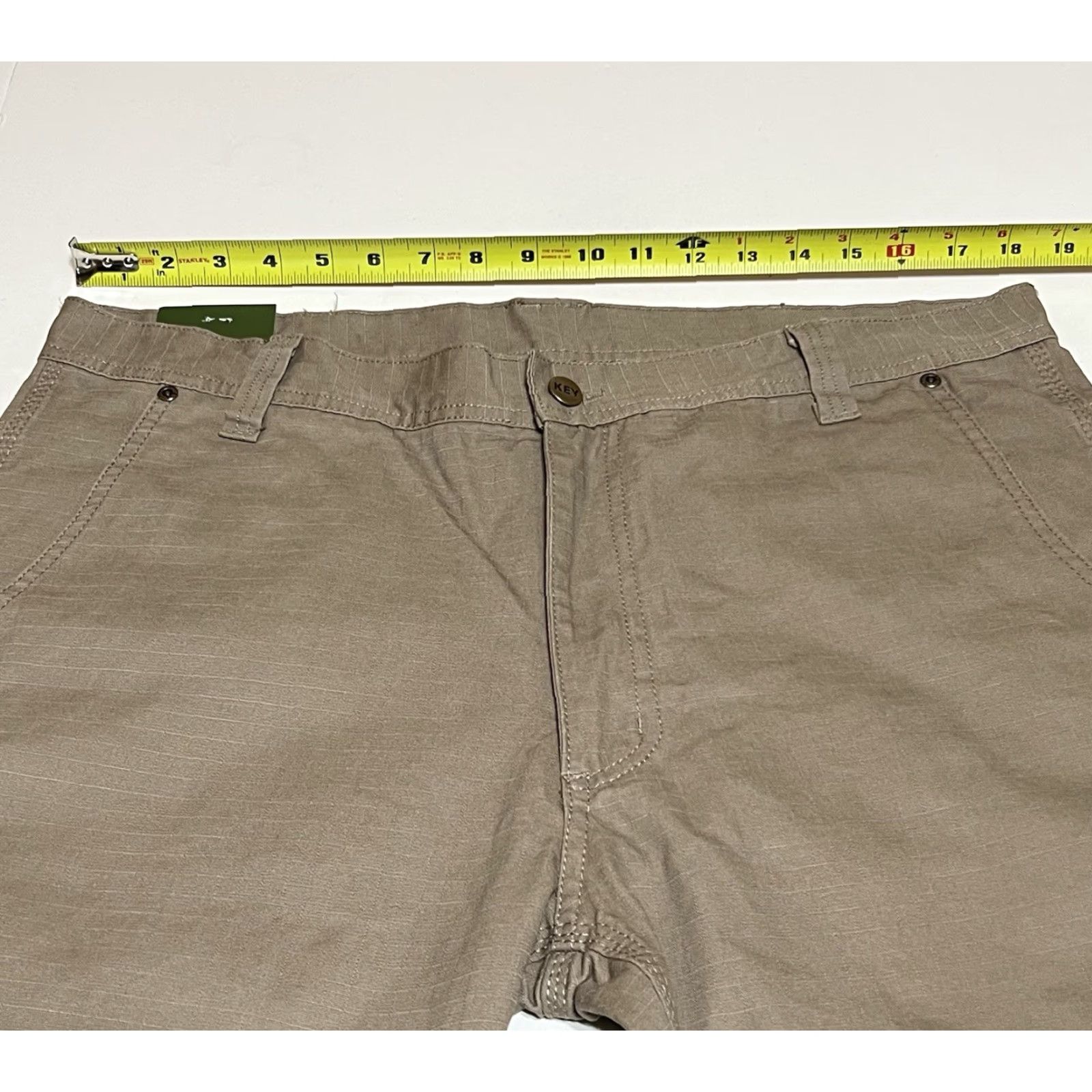 Vintage Key Foreman Work Pants Men's 36x32 Brown Relaxed Fit Carpenter Pants, Regular, Straight, Cotton Canvas, Breathable, Pockets, Zip, Button Closure, NWT Size US 36 / EU 52 - 3 Thumbnail