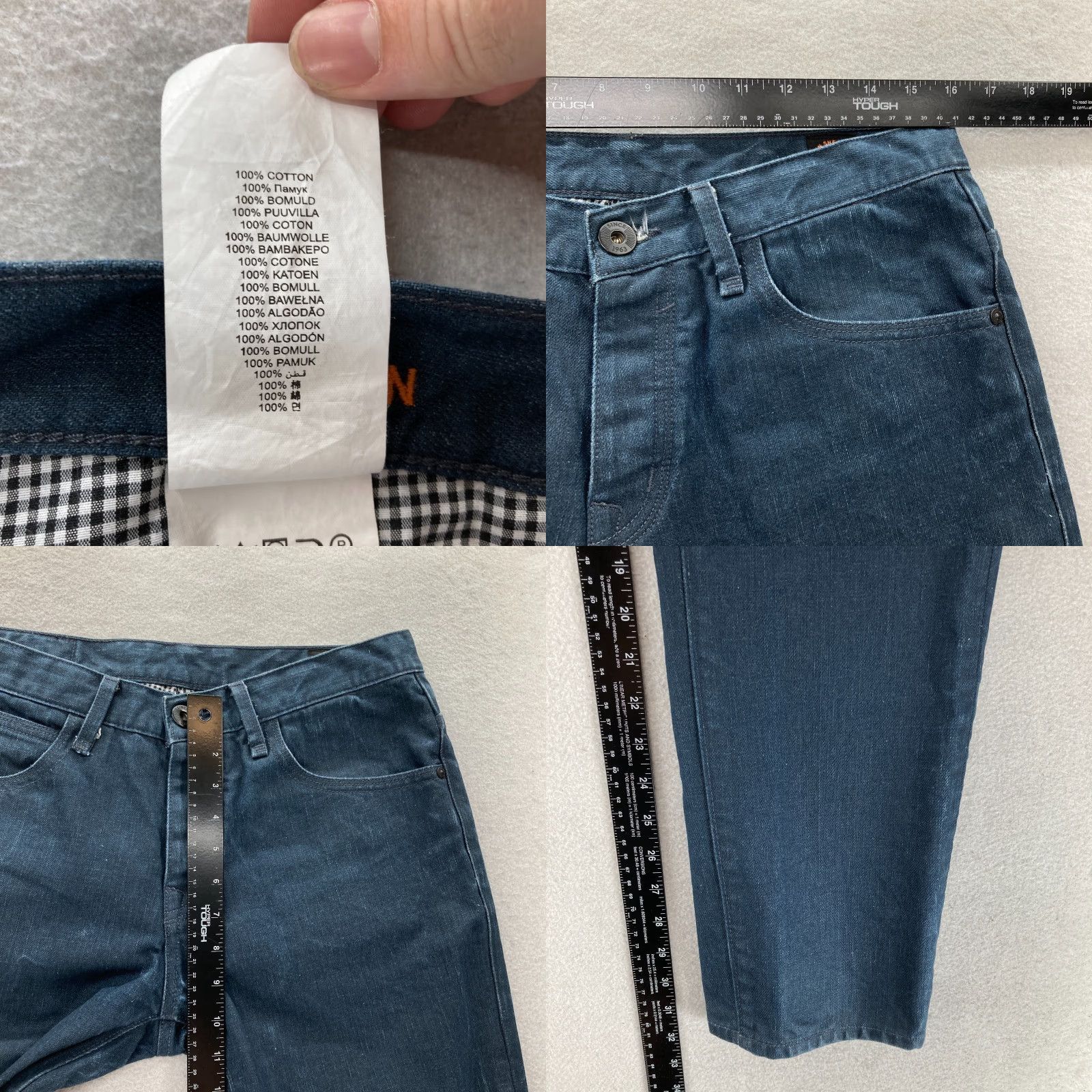 Ben Sherman Ben Sherman Brighton 63 Jeans Mens 32x32 Rampton Slim Straight Blue Denim Waxed Shirt Size US 32 / EU 48 - 8 Thumbnail