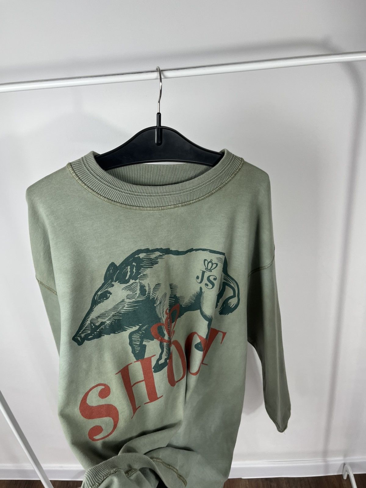 JET SET Jet Set Vintage Green Pig Graphic Sweatshirt Crewneck Size 4 Size US XL / EU 56 / 4 - 8 Thumbnail