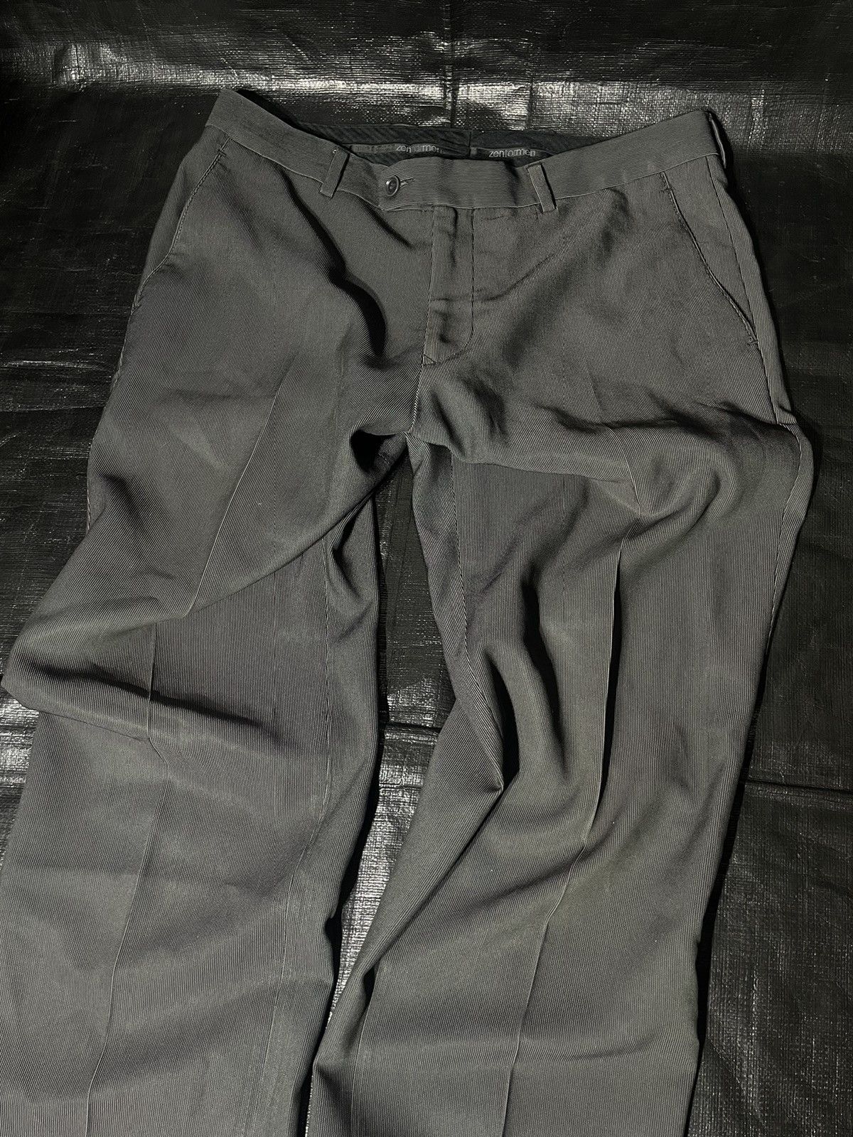 Japanese Brand Pinstripe Straight-Leg Trousers Size US 32 / EU 48 - 2 Thumbnail