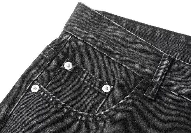 Japanese Brand × Jean Vintage washed worn black ripped micro flare jeans y2k Size US 32 / EU 48 - 4 Thumbnail