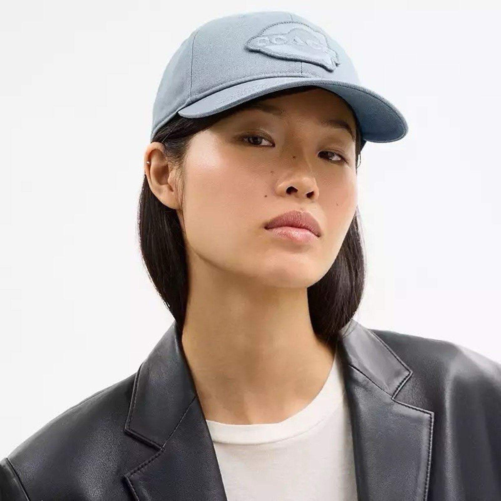 Coach NWT Coach Unisex Soho Flat Brim Baseball Hat Sea Mist CCQ59 Size ONE SIZE - 8 Thumbnail