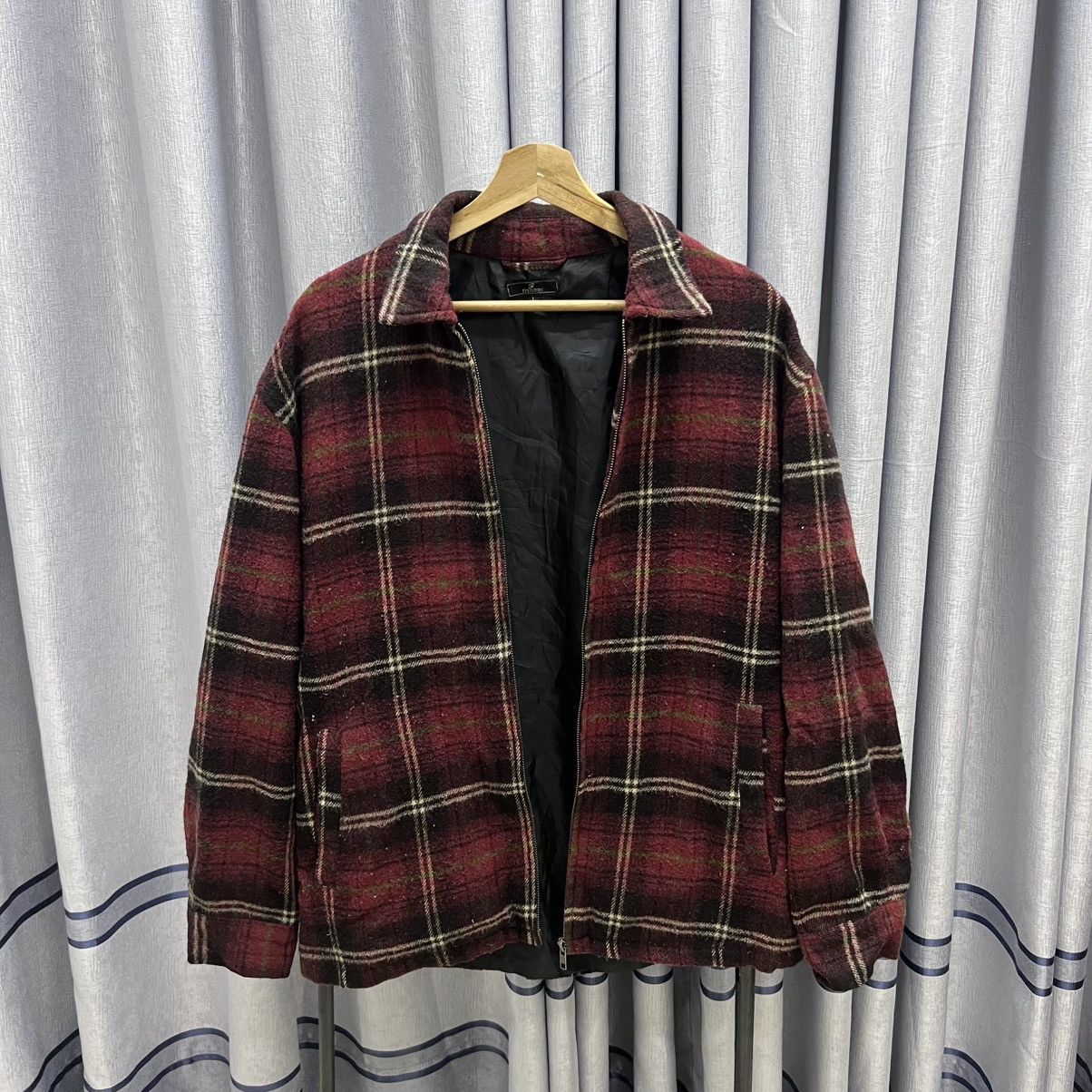 Flannel Vintage JapaneseBrand Feusion Flannel Zipper Jacket wool Size US L / EU 52-54 / 3 - 1 Thumbnail
