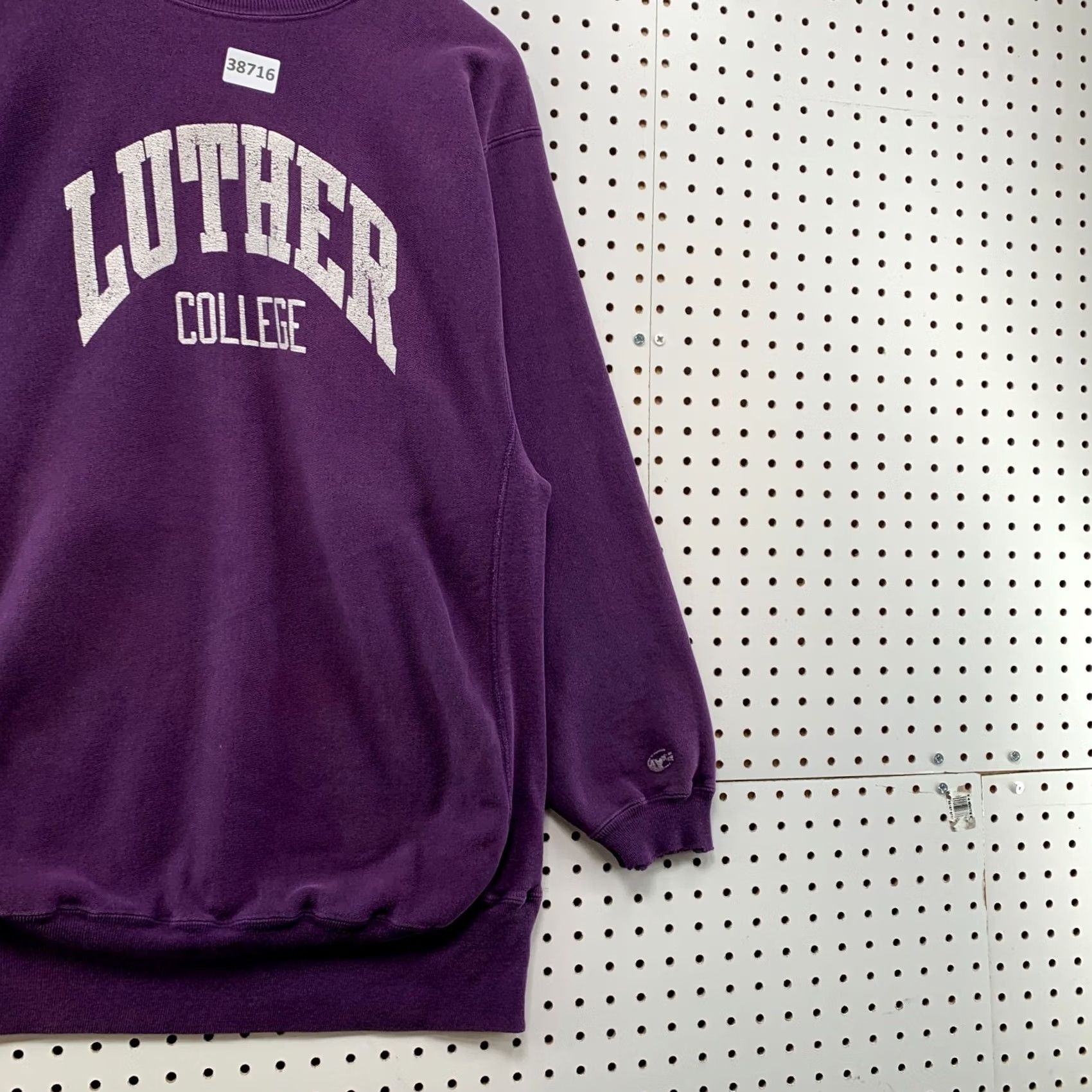 Champion VINTAGE 90s Luther College Sweatshirt Mens 2XL Purple Reverse Weave USA Size US XXL / EU 58 / 5 - 6 Thumbnail