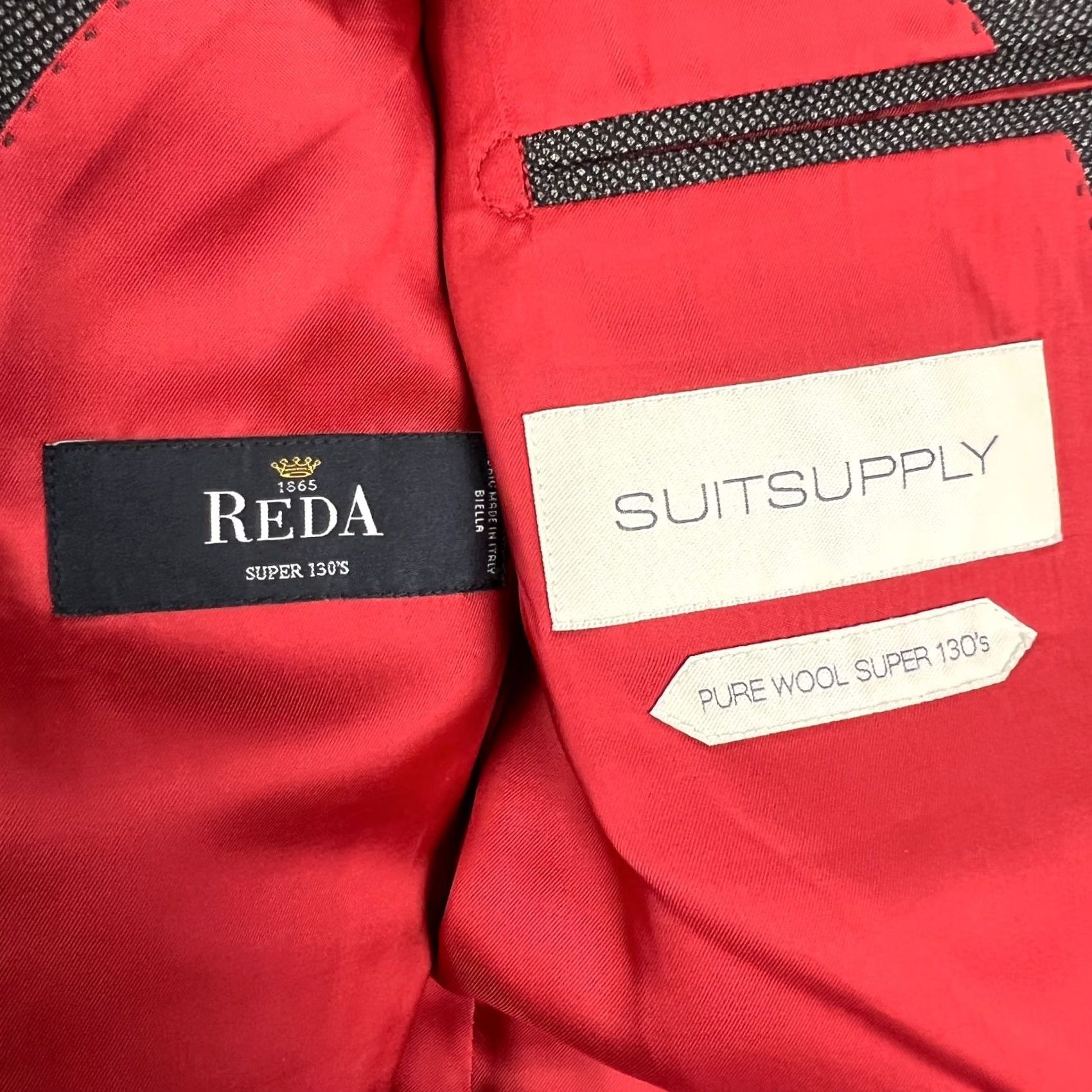 Suitsupply SUITSUPPLY Blazer Sport Coat 40L Men Grey Wool Jacket Surgeon Cuffs Size 40R - 5 Thumbnail