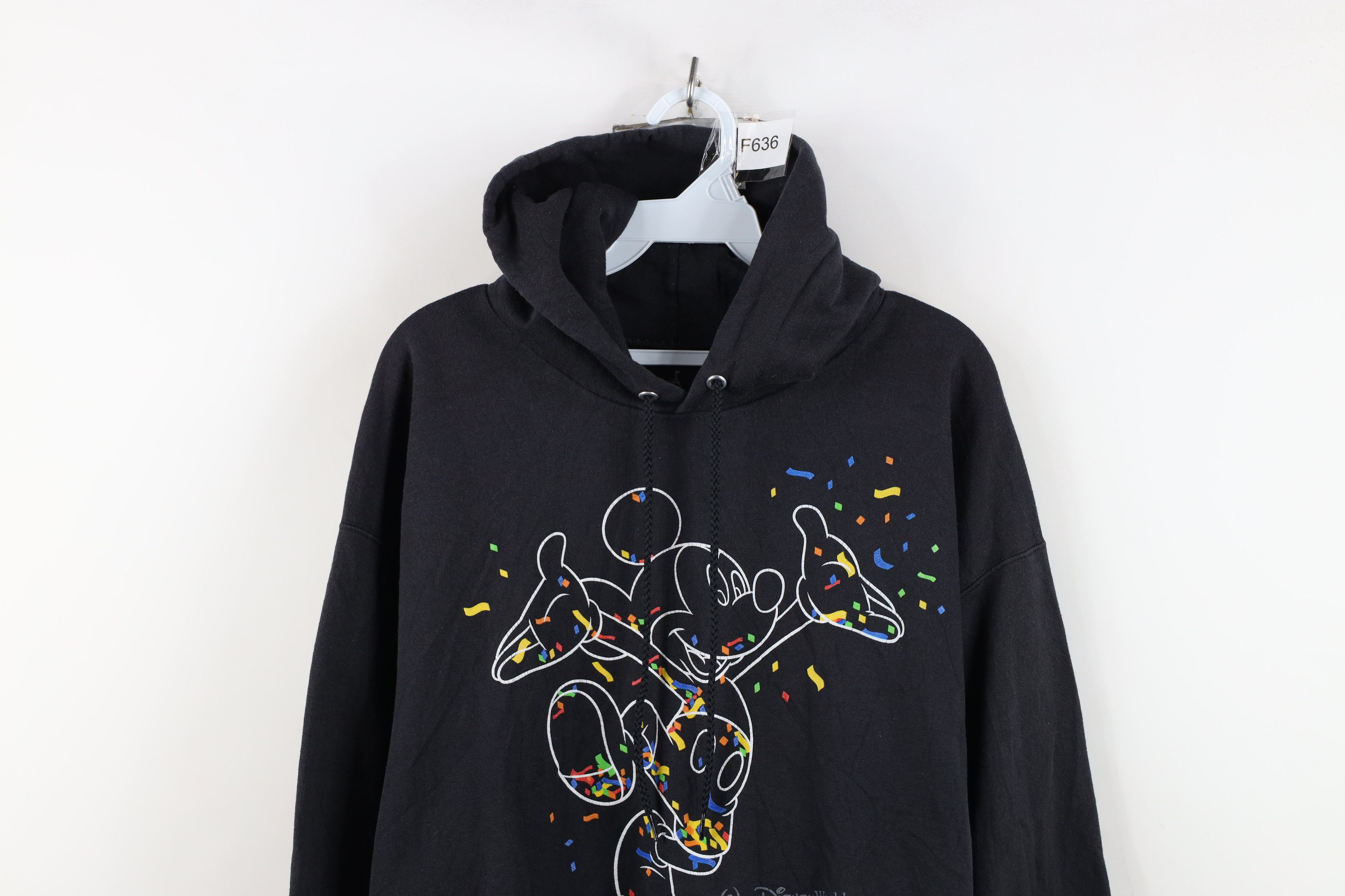 Disney Vintage Y2K Walt Disney World Confetti Mickey Mouse Hoodie Size US L / EU 52-54 / 3 - 2 Thumbnail