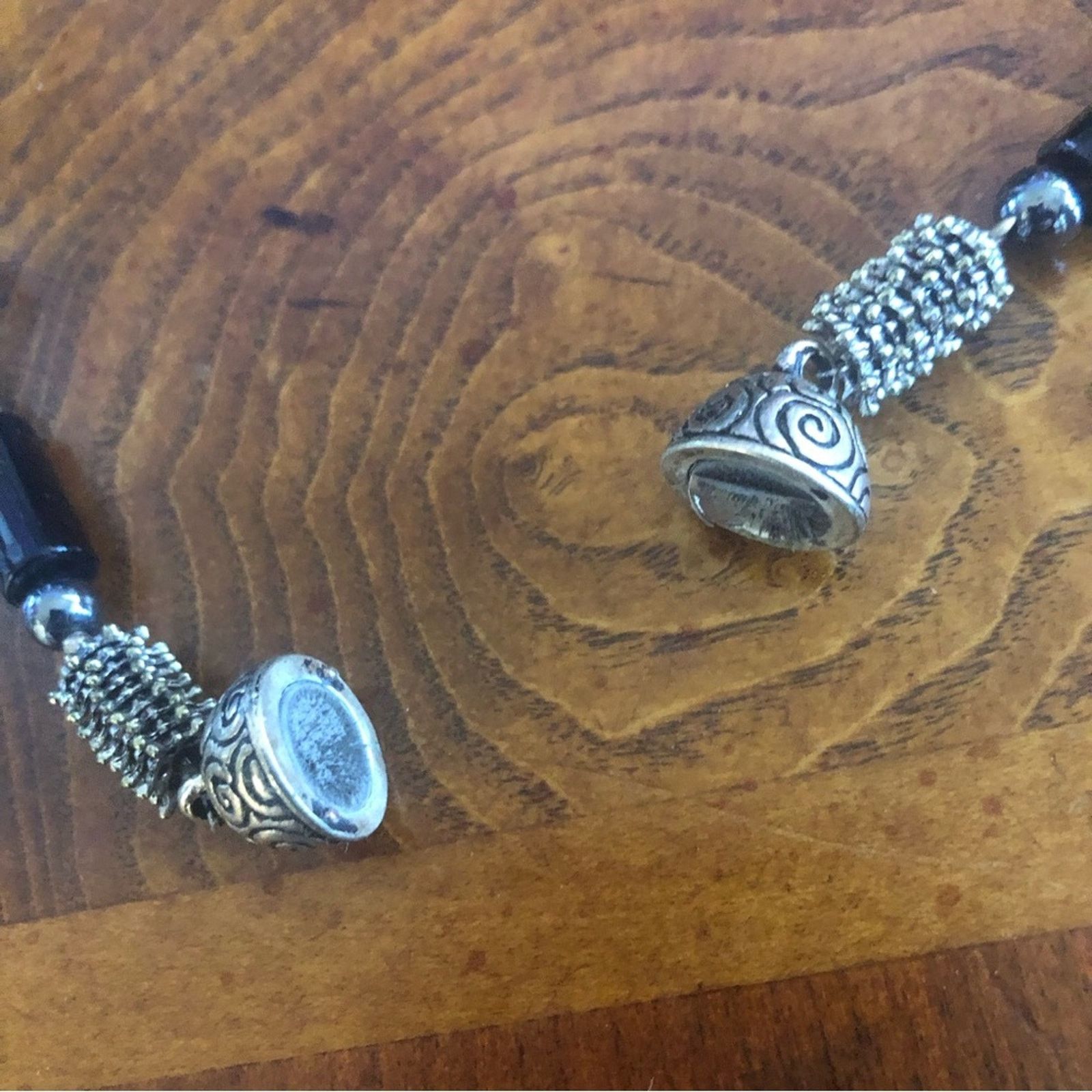 Handmade Handcrafted orca agate necklace and earring set Size ONE SIZE - 8 Thumbnail