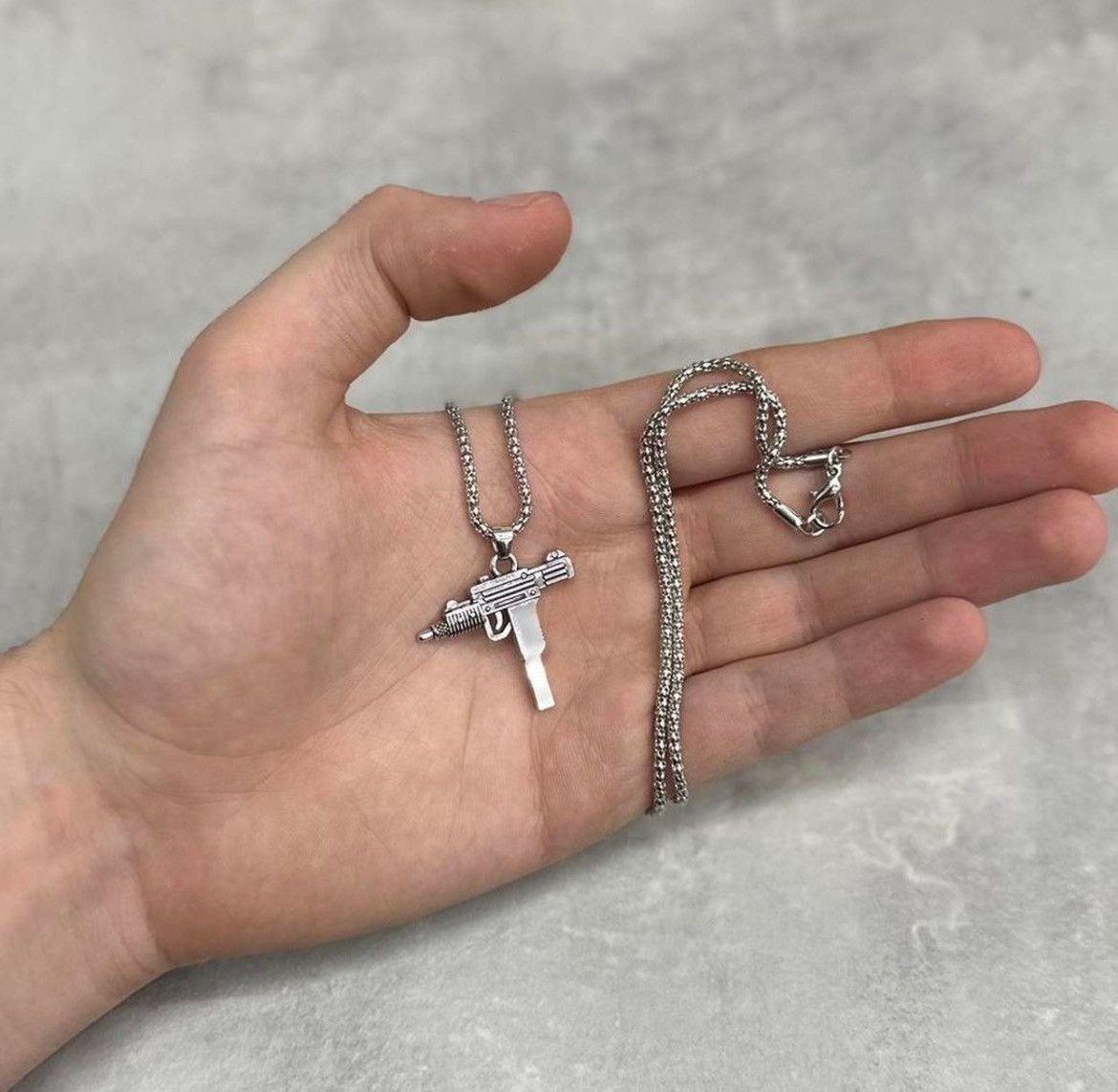 Other Y2k silver mini uzi necklace Size ONE SIZE - 2 Thumbnail