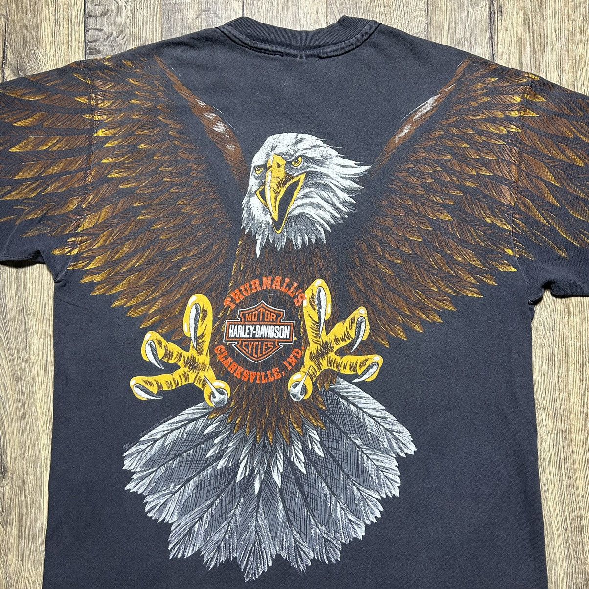 Harley Davidson × Vintage Vintage 1993 Harley Davidson T-Shirt Size Large AOP Print Size US L / EU 52-54 / 3 - 6 Thumbnail