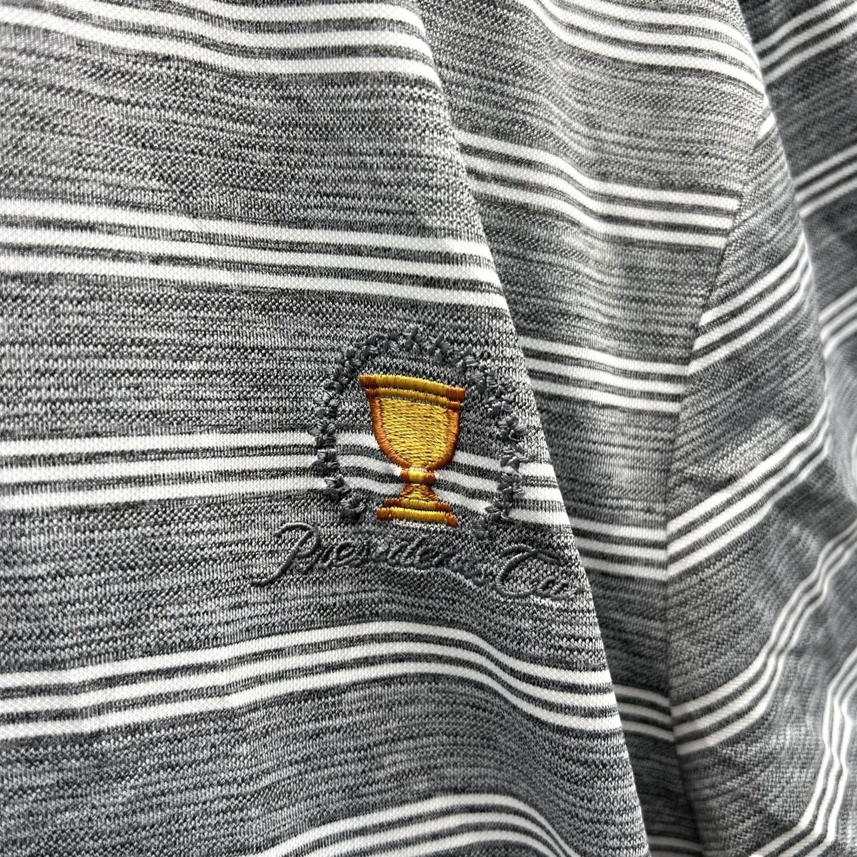 Lacoste Lacoste Polo Shirt Men XXL Gray Striped Polyester Casual Sport Shirt Size US XXL / EU 58 / 5 - 4 Thumbnail