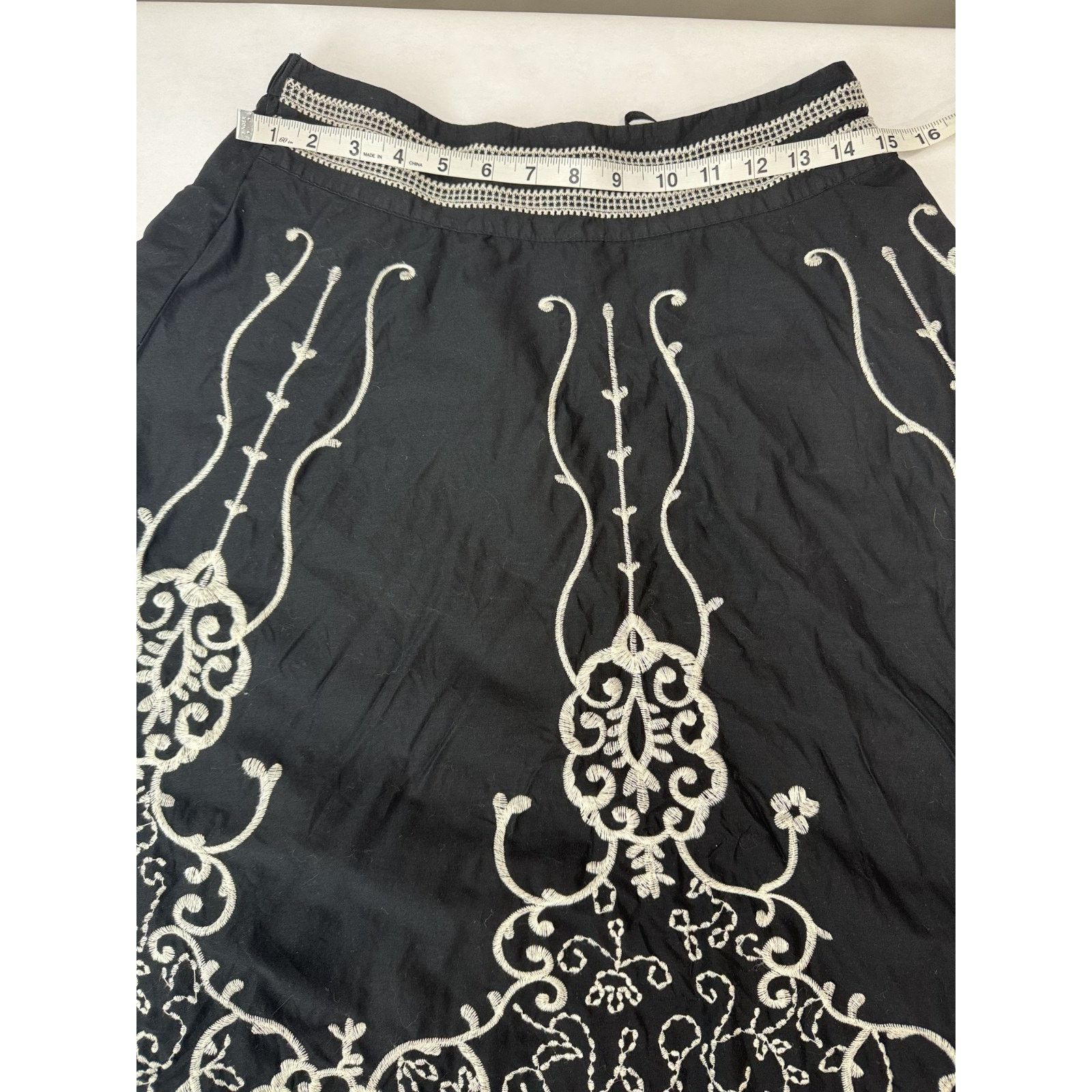 Coldwater Creek Romantic Embroidered Maxi Skirt Coldwater Creek Black Small Size 30" / US 8 / IT 44 - 4 Thumbnail