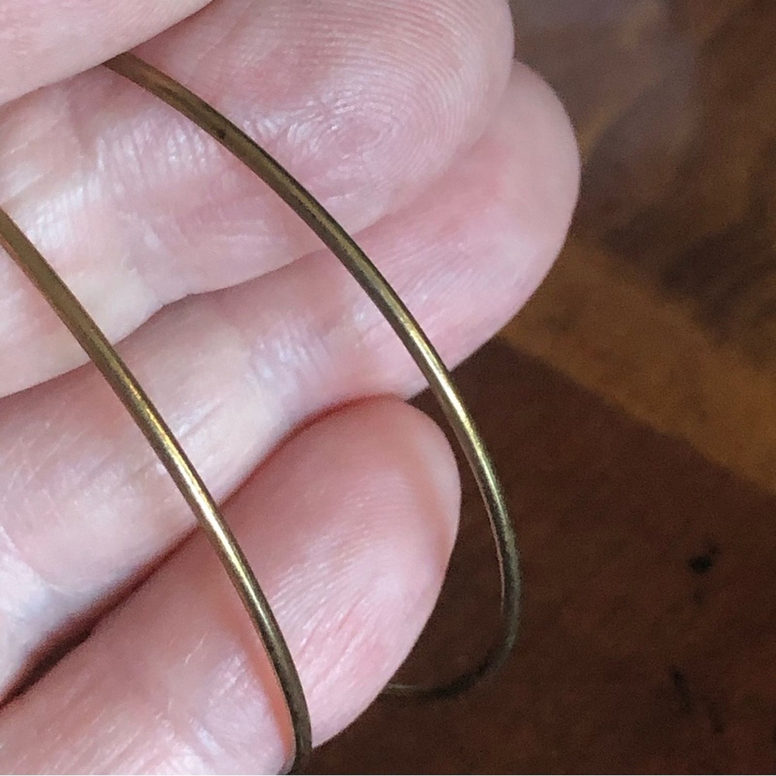 Vintage Vintage 80s gold plated hoop earrings Size ONE SIZE - 2 Thumbnail
