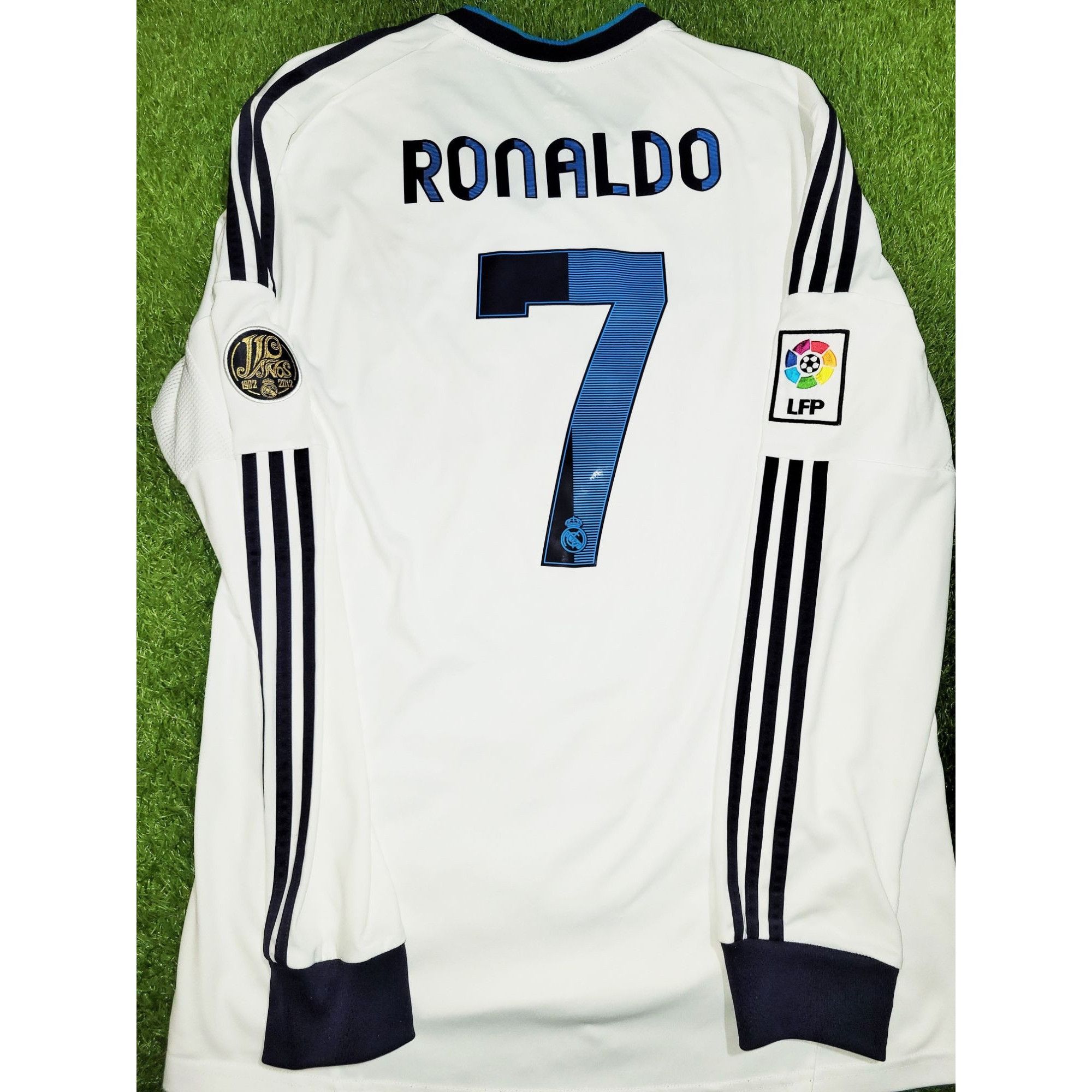 image of Adidas Cristiano Ronaldo Real Madrid 2012 2013 Soccer Jersey XL in White, Men's