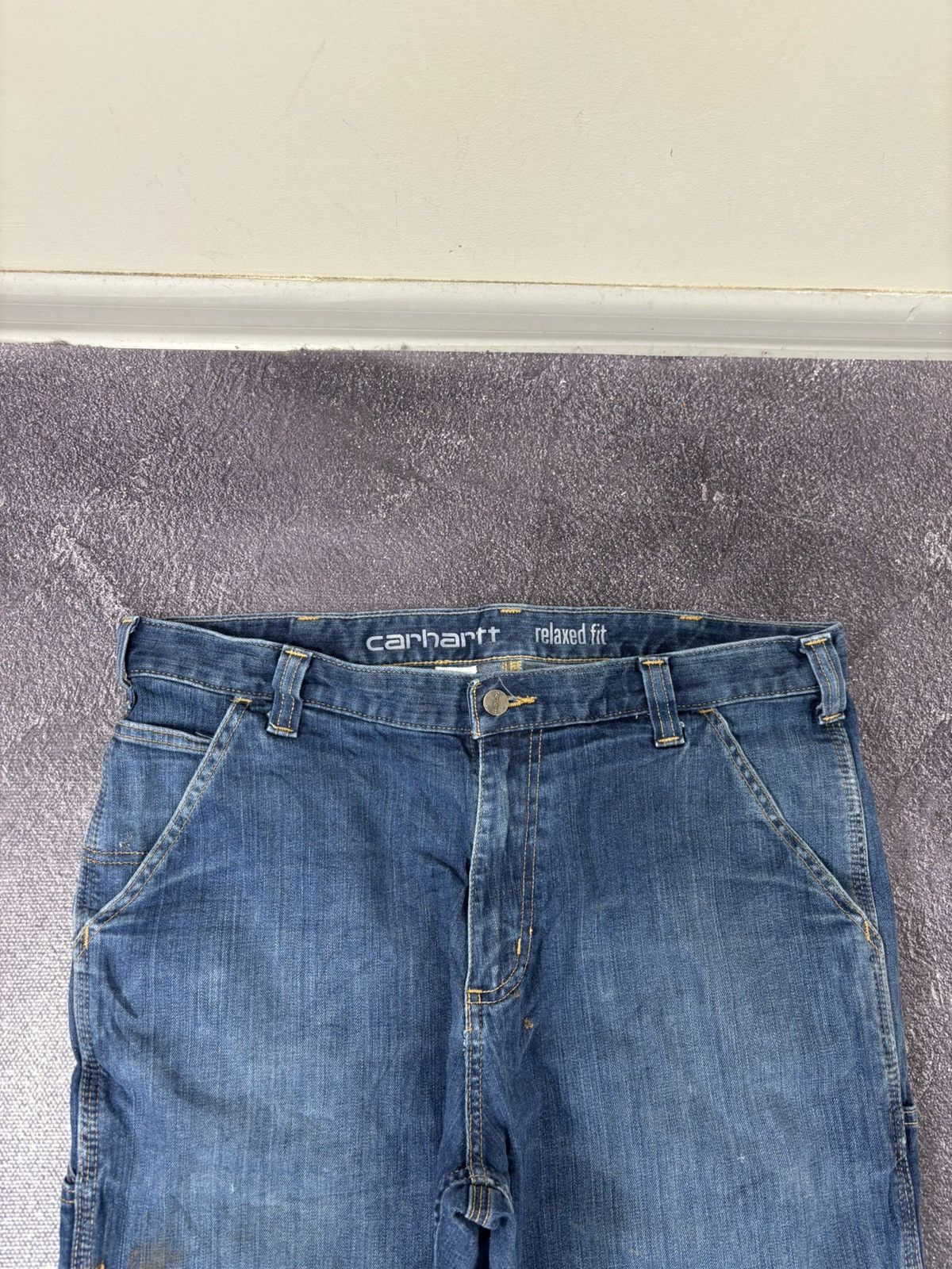 Carhartt Vintage Carhartt Relaxed Fit Blue Work Denim Jeans Size US 36 / EU 52 - 10 Thumbnail