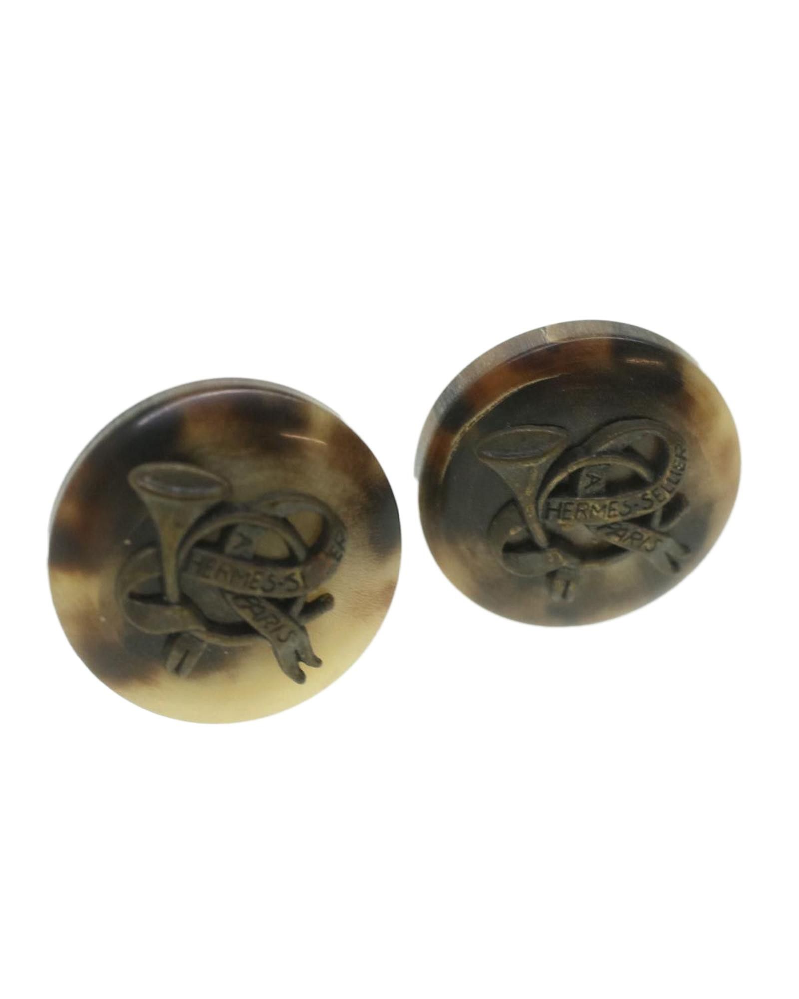 image of Hermes Beige Gold Metal Earring, Women's