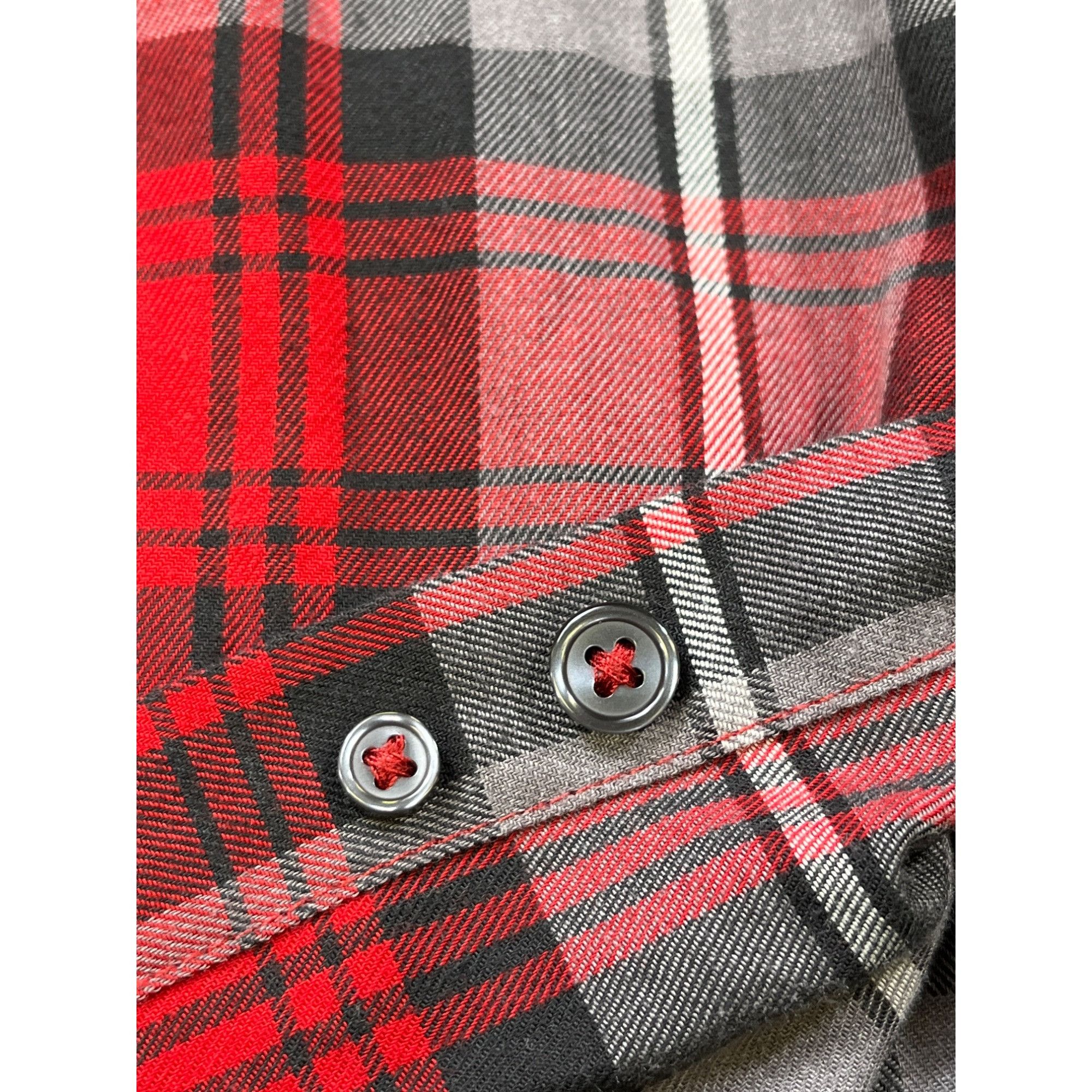 Van Heusen Van Heusen SKU 7620 Mens Red and Gray Plaid Button Down Shir Size US XL / EU 56 / 4 - 12 Thumbnail