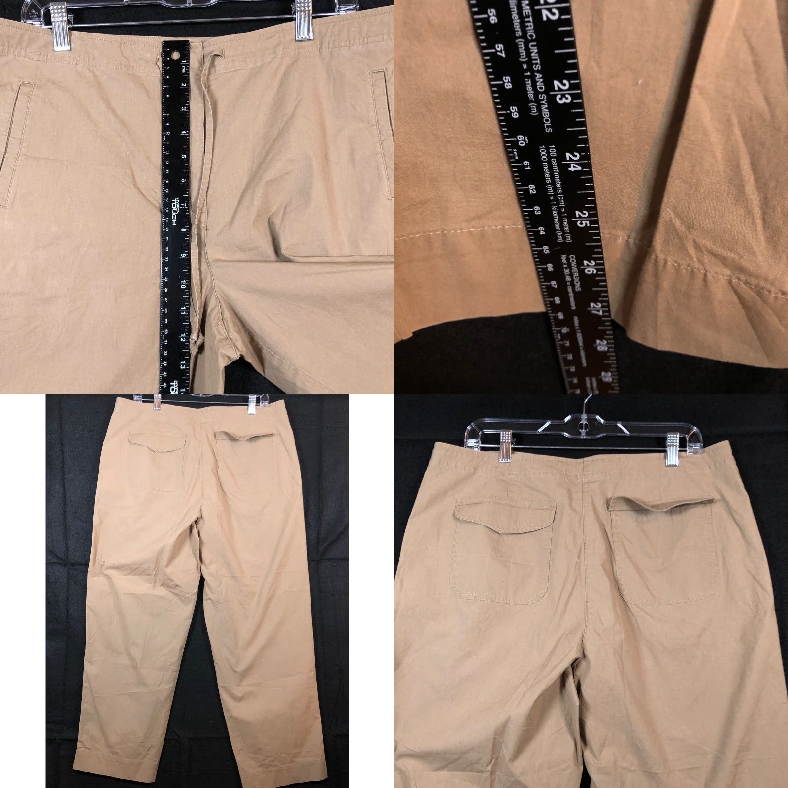 Talbots VINTAGE Talbots Womens Pants Brown High Rise Petite Wide Straight Leg Stretch 14P Size 36" / US 14 / IT 50 - 8 Thumbnail