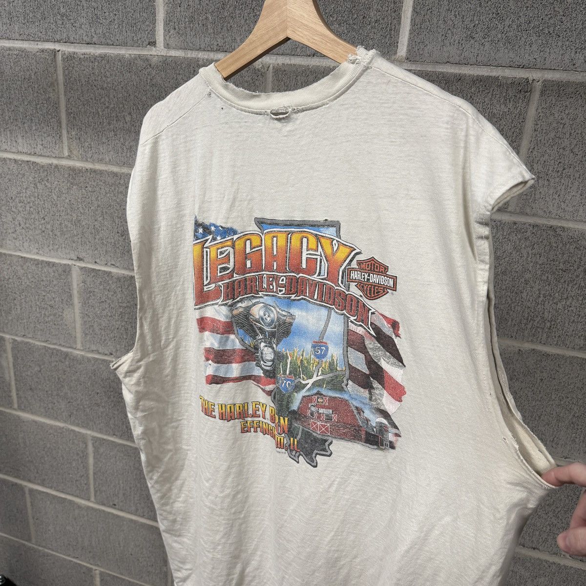 Harley Davidson Harley Davidson Thrashed Faded Distressed Shirt ERD Grunge Size US XXL / EU 58 / 5 - 8 Thumbnail