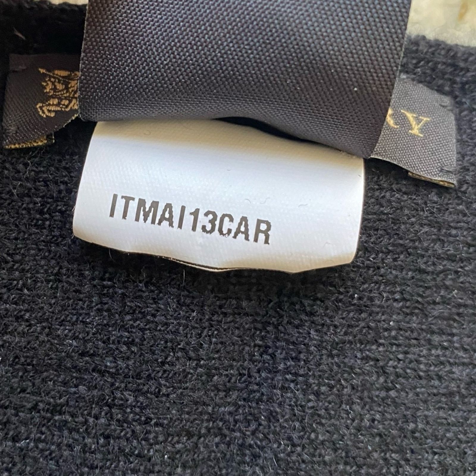 Burberry BURBERRY Black Cashmere Scarf with Copper Metallic Trim EUC Size ONE SIZE - 5 Thumbnail