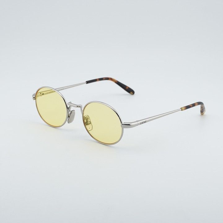 Loewe Loewe LW40151U 16J Sunglasses Silver Oval Frame Size ONE SIZE - 1 Thumbnail