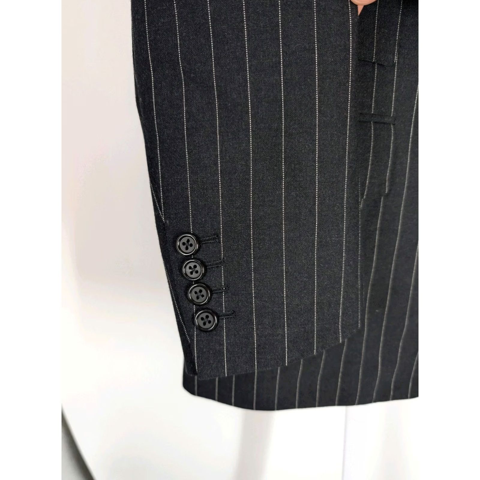 Paul Stuart Paul Stuart Blazer Suit 40 Wool Charcoal Dark Gray Pinstripe Mens Jacket Bespoke Bespoke 40 Regular Chest 40 USA Wool Size 40R - 5 Thumbnail