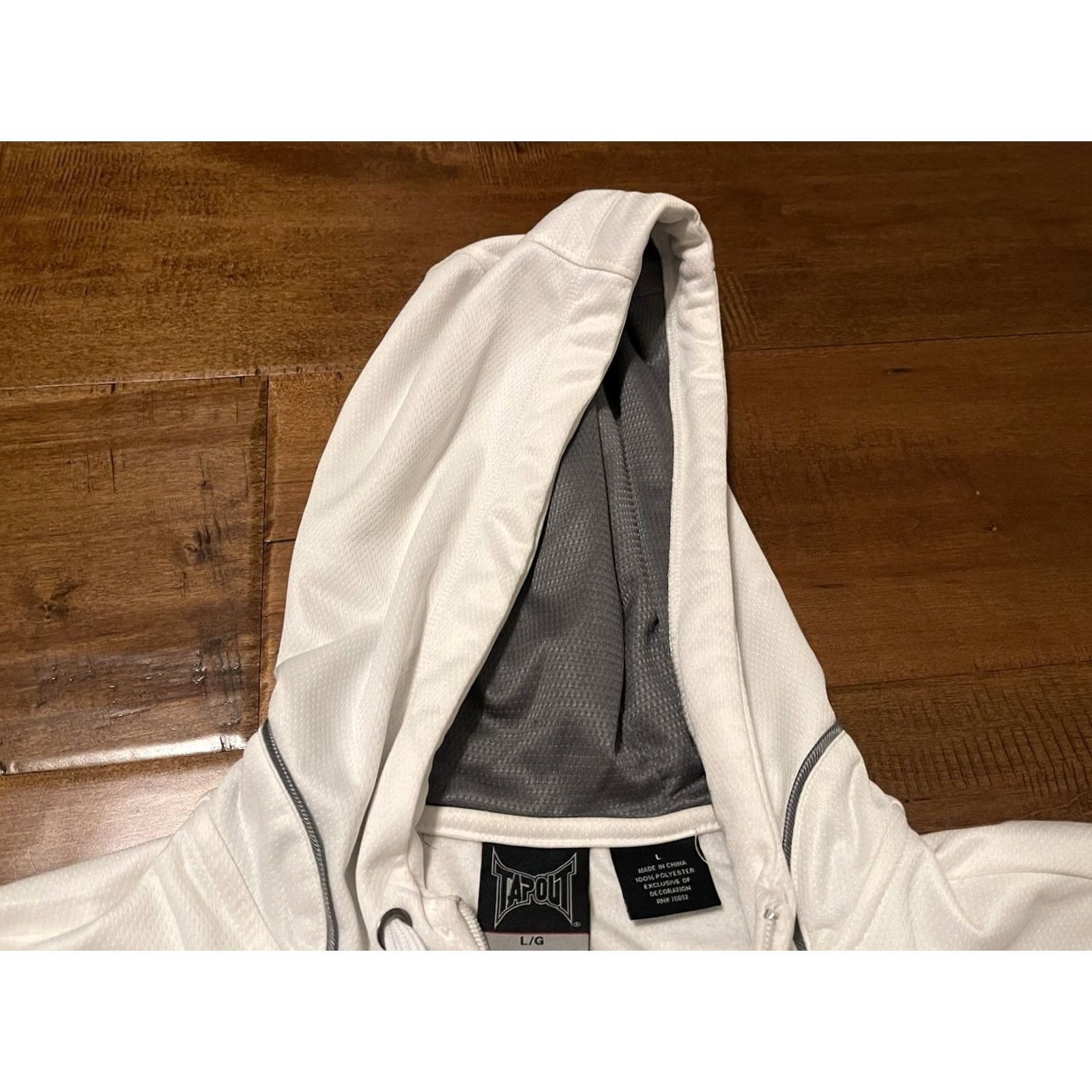Tapout Y2K Tapout MMA Full Zip Athletic Hoodie Sweatshirt White - Men's Large Size US L / EU 52-54 / 3 - 3 Thumbnail