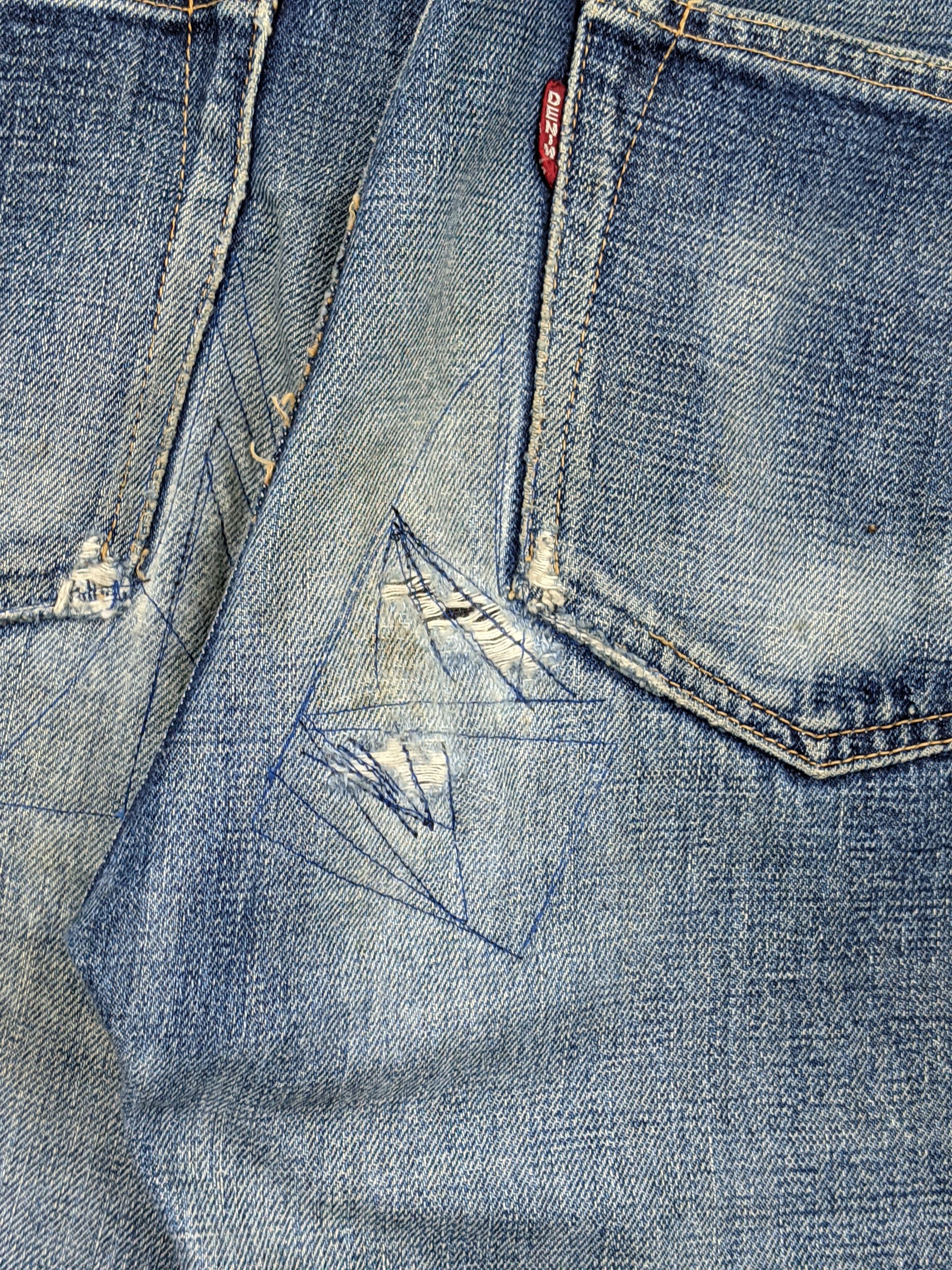 Denime × Japanese Brand × Vintage Vintage Denime Selvedge Faded Blue Jeans DJ0017Z Size US 27 - 13 Thumbnail