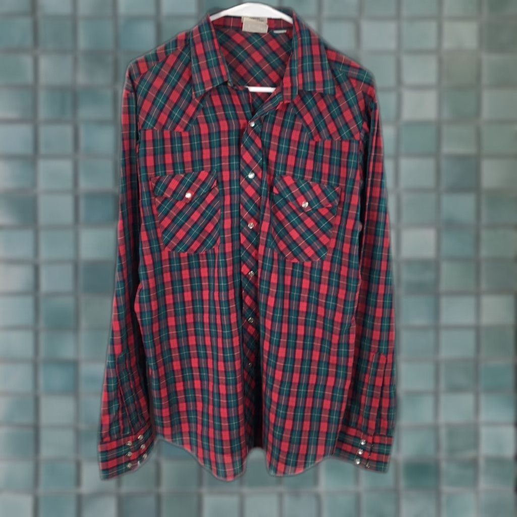 Lee Lee Plaid Button-Up Shirt Mens Size L Multicolor Western Casual Size US L / EU 52-54 / 3 - 1 Thumbnail