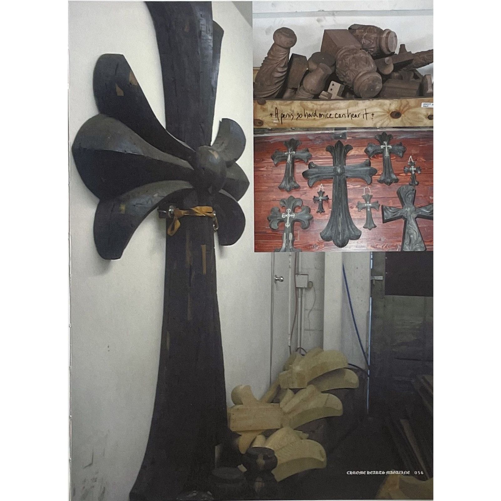 Chrome Hearts × Vintage Chrome Hearts wooden crosses photo Poster framed 9x11 Size ONE SIZE - 2 Thumbnail