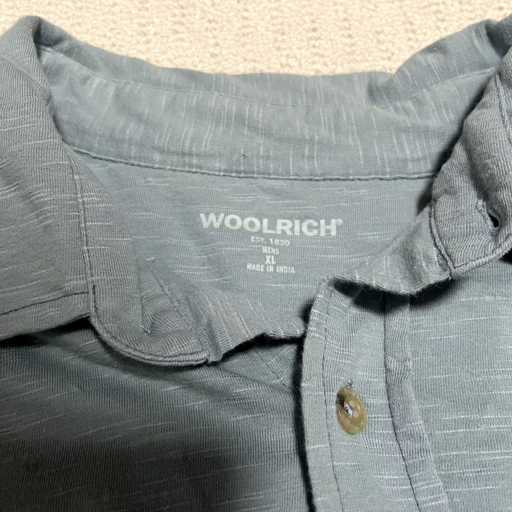 Vintage Woolrich Shirt Mens XL Gray Short Sleeve Button Up Pockets Casual Cotton Size US XL / EU 56 / 4 - 4 Thumbnail