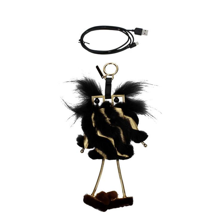 Fendi ob1o1e1124 Size: OS / Fur Keychain in Black Size ONE SIZE - 1 Thumbnail