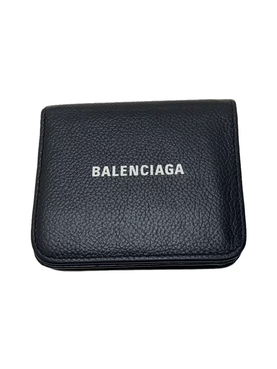 Balenciaga Balenciaga Leather Bi-Fold Wallet Black Size ONE SIZE - 1 Thumbnail