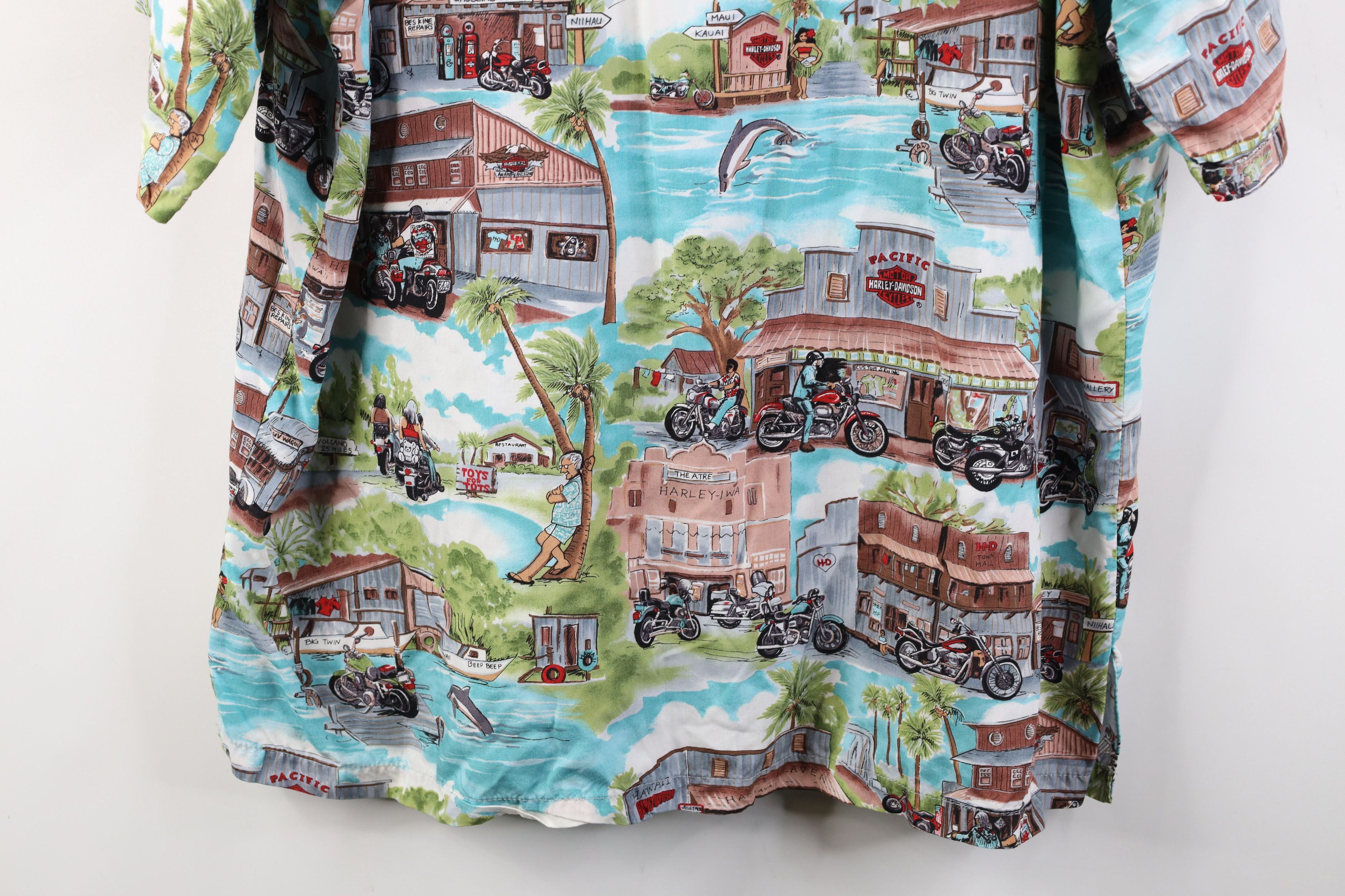 Harley Davidson Vintage 90s Harley Davidson Hawaiian Button Shirt USA Size US XL / EU 56 / 4 - 14 Thumbnail