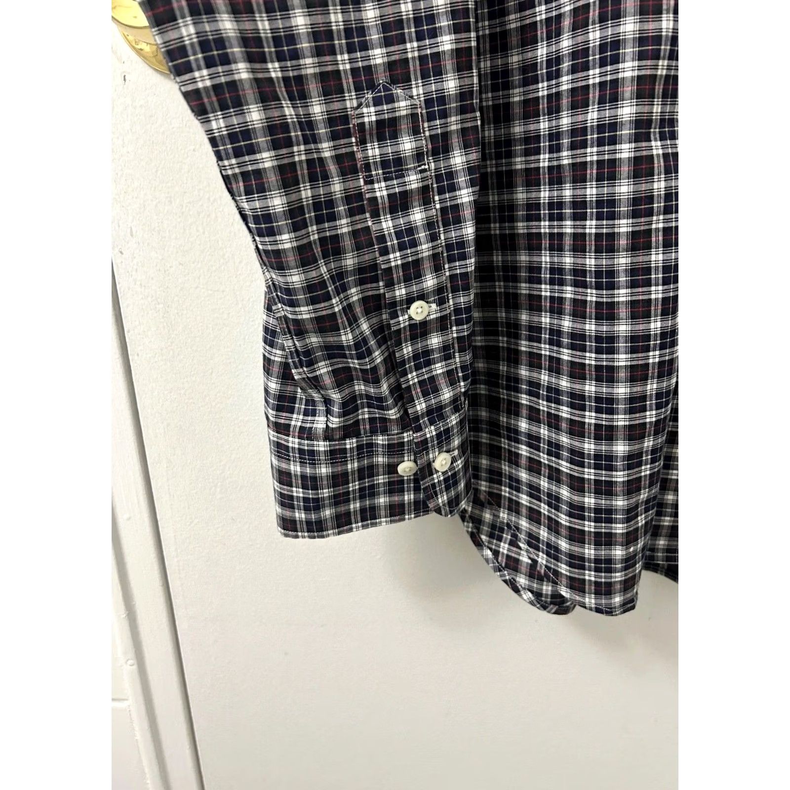 Ralph Lauren Lauren Ralph Lauren Shirt Mens 17 Black Plaid Oxford Classic Non-Iron Long Sleeve Button-Down Collar Size US XL / EU 56 / 4 - 7 Thumbnail