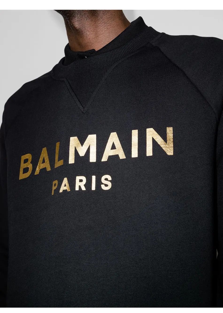 Balmain o1s1wg110925 Logo Print Cotton Sweatshirt in Black Size US M / EU 48-50 / 2 - 3 Thumbnail