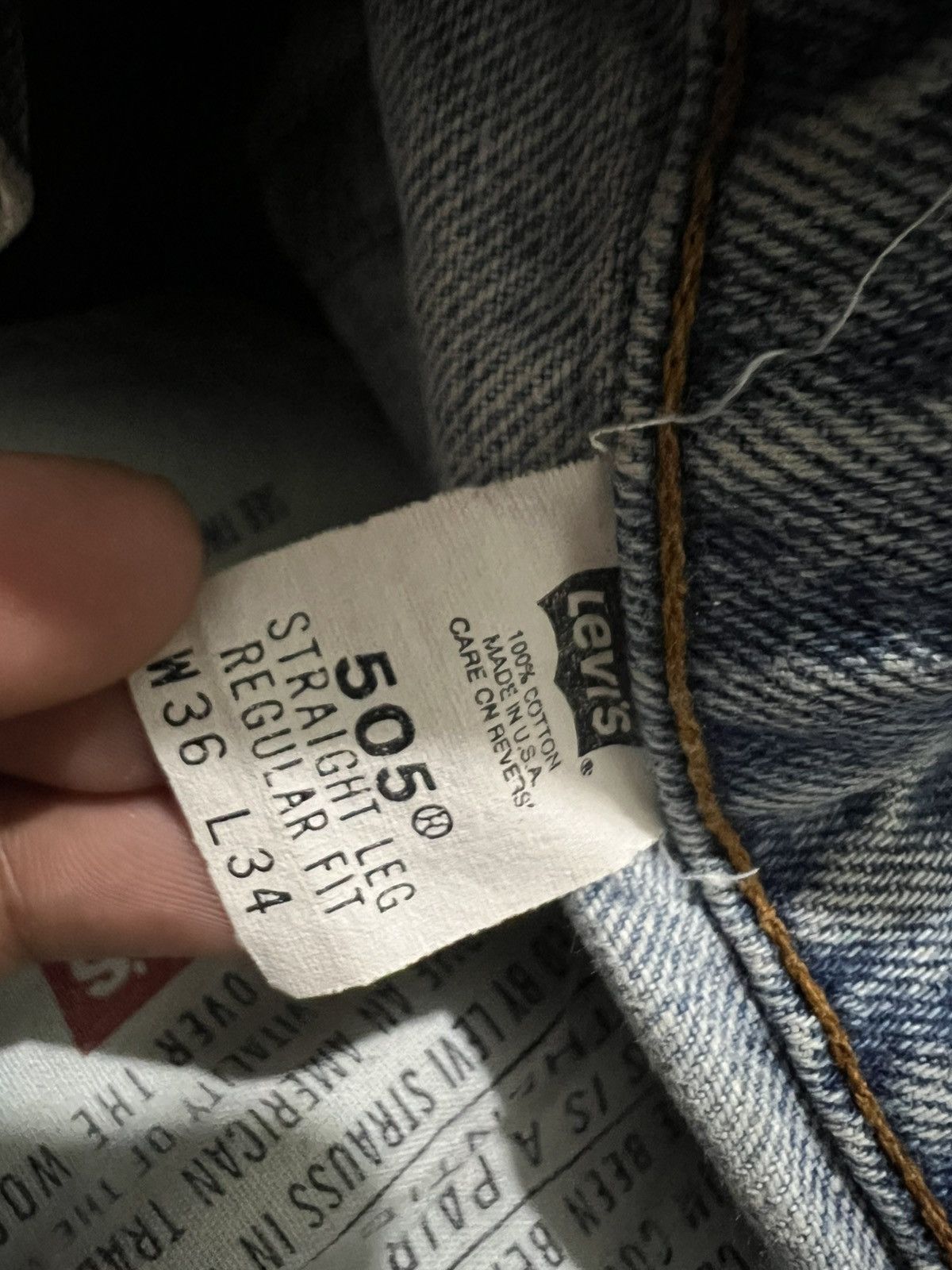 Levi's 90s Levis 505 patchwork flannel Regular denim pants Size US 34 / EU 50 - 12 Thumbnail