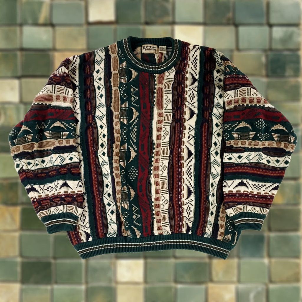 Cotton Traders Cotton Traders Sweater Coogi-Style Textured 3D Cosby Biggie Mens XL Pullover Multicolor Nike Size US XL / EU 56 / 4 - 1 Thumbnail