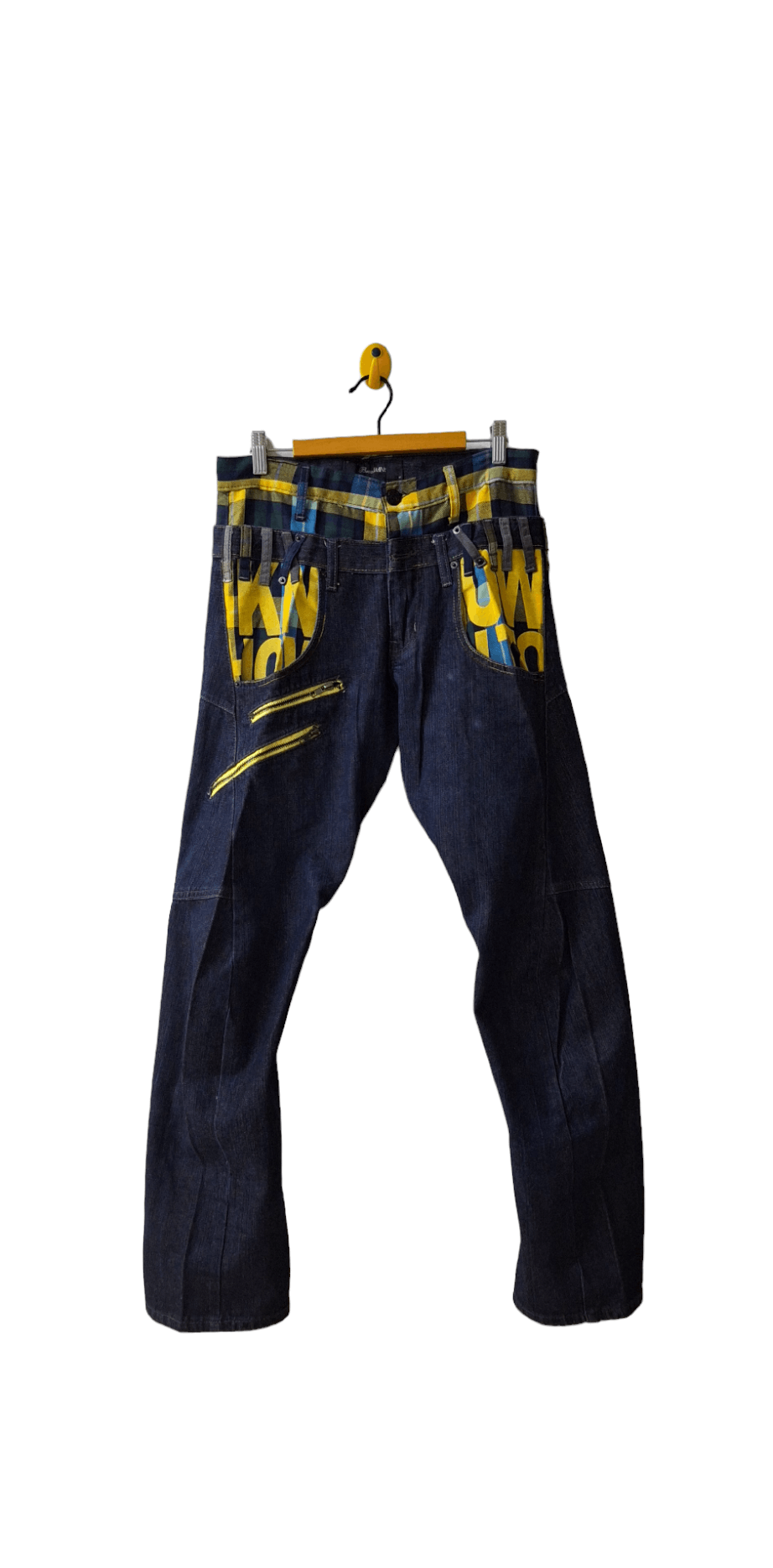 20471120 Japanese Brand Double Waist Ppfm Style Jeans Size US 31 - 2 Thumbnail