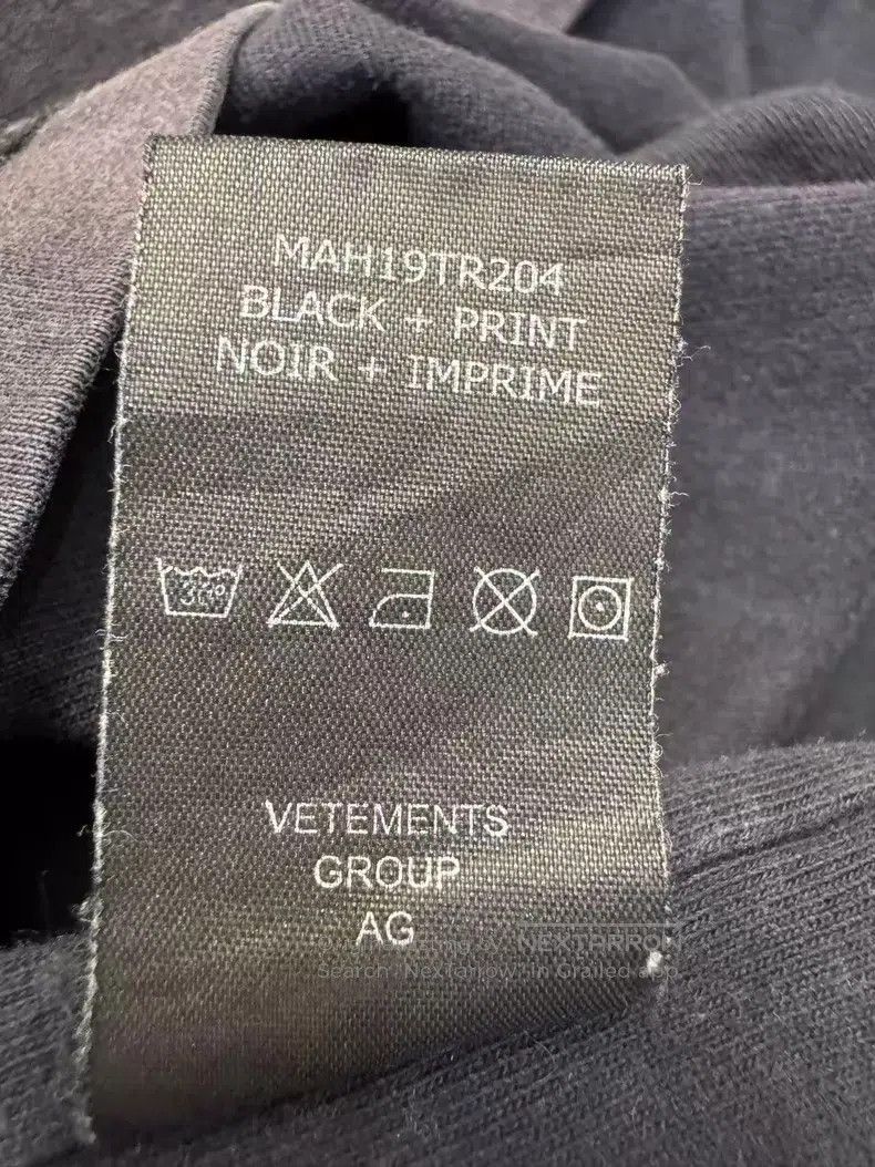 Vetements VETEMENTS Black Long Sleeve T-Shirt Size US M / EU 48-50 / 2 - 6 Thumbnail