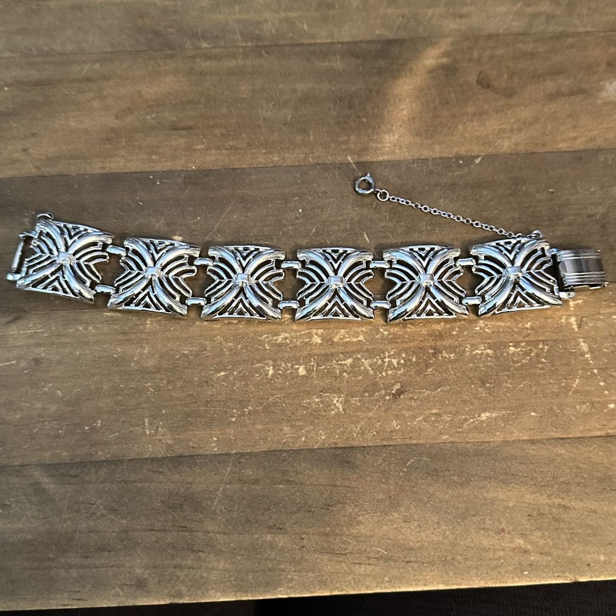 Vintage Vintage Coro Pegasus fancy filigree square link bracelet Size ONE SIZE - 5 Thumbnail